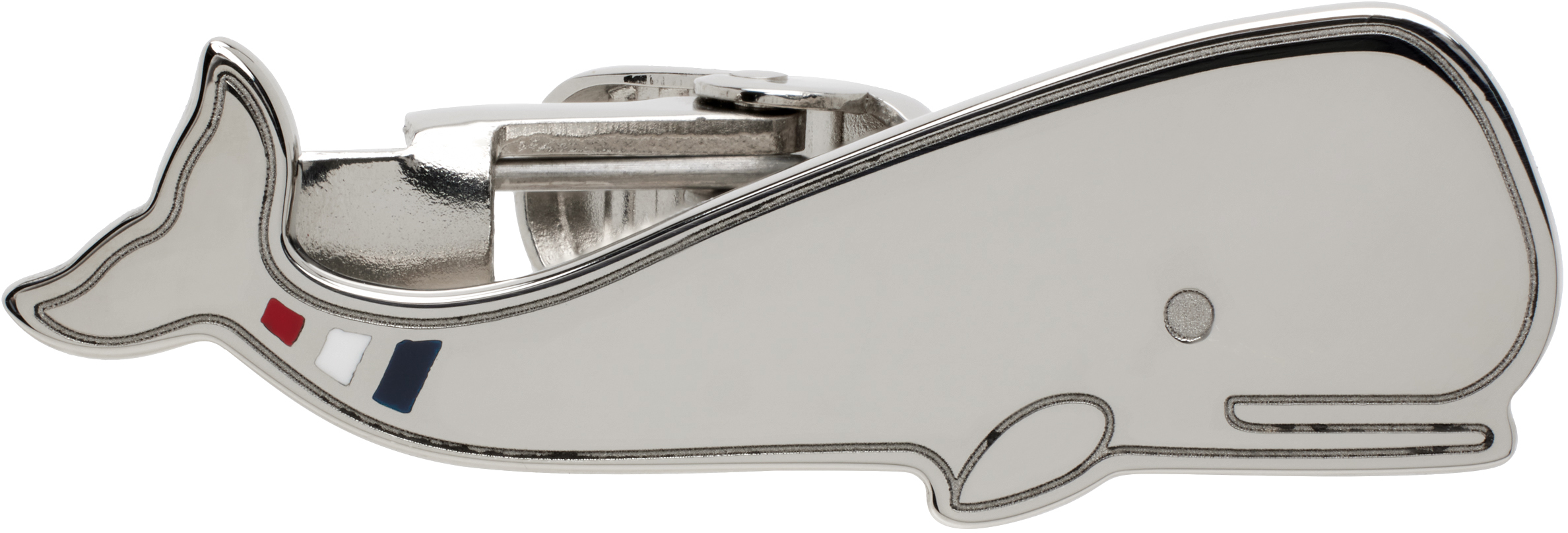 Silver Whale Tie Bar