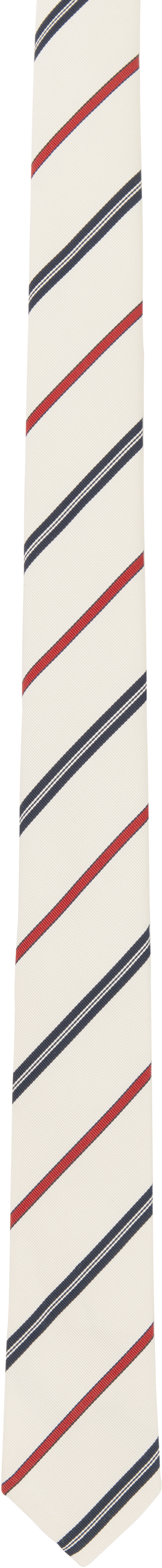 White Classic Silk Cotton Tie