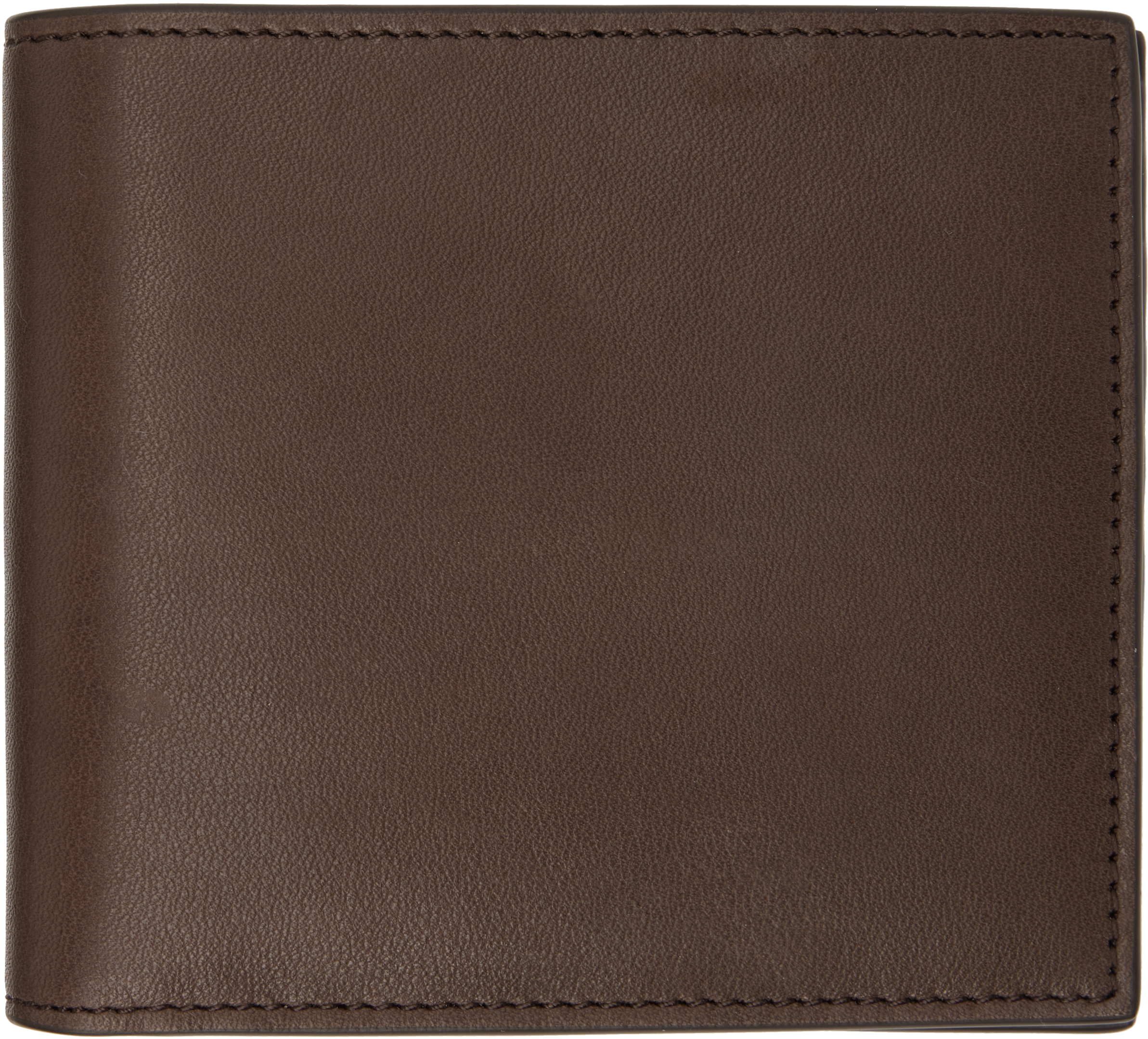 Brown Soft Calf Leather Billfold Wallet