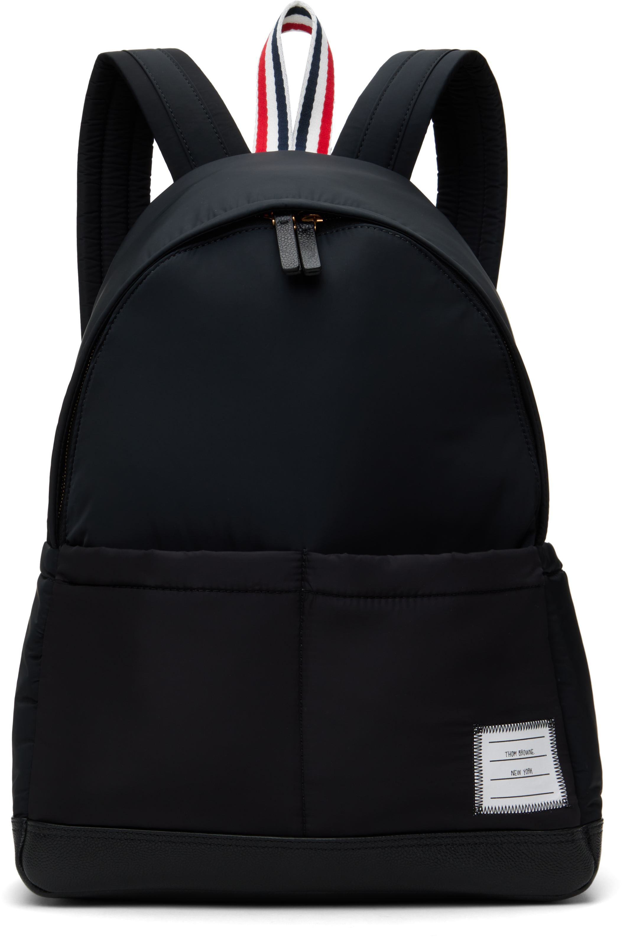 Black Poly Twill Multipocket Backpack