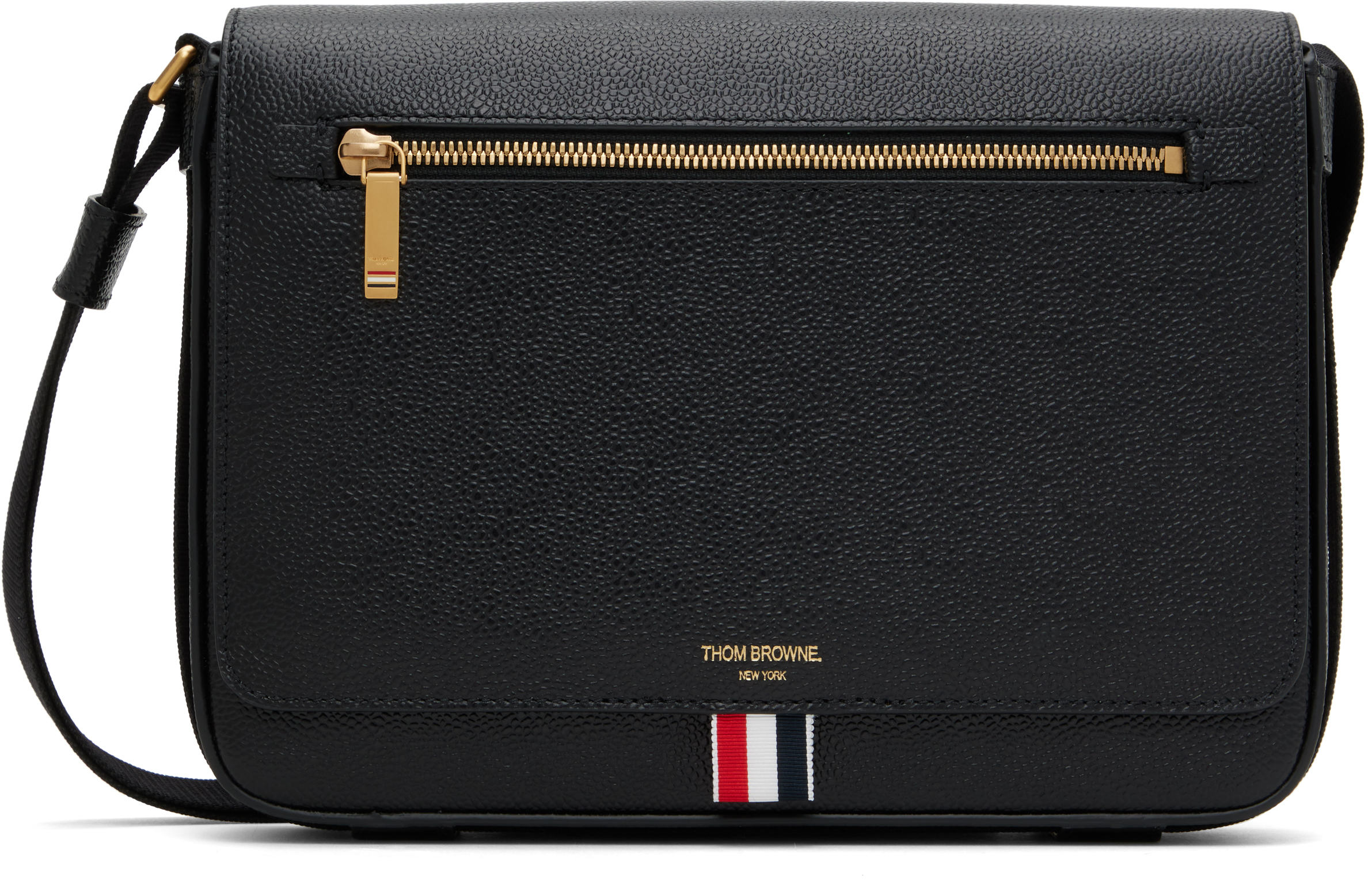 【関税・送料無料】Thom Browne レポーターバッグ Thom Browne Small Tool Leather Tote Bag | Black | FARFETCH