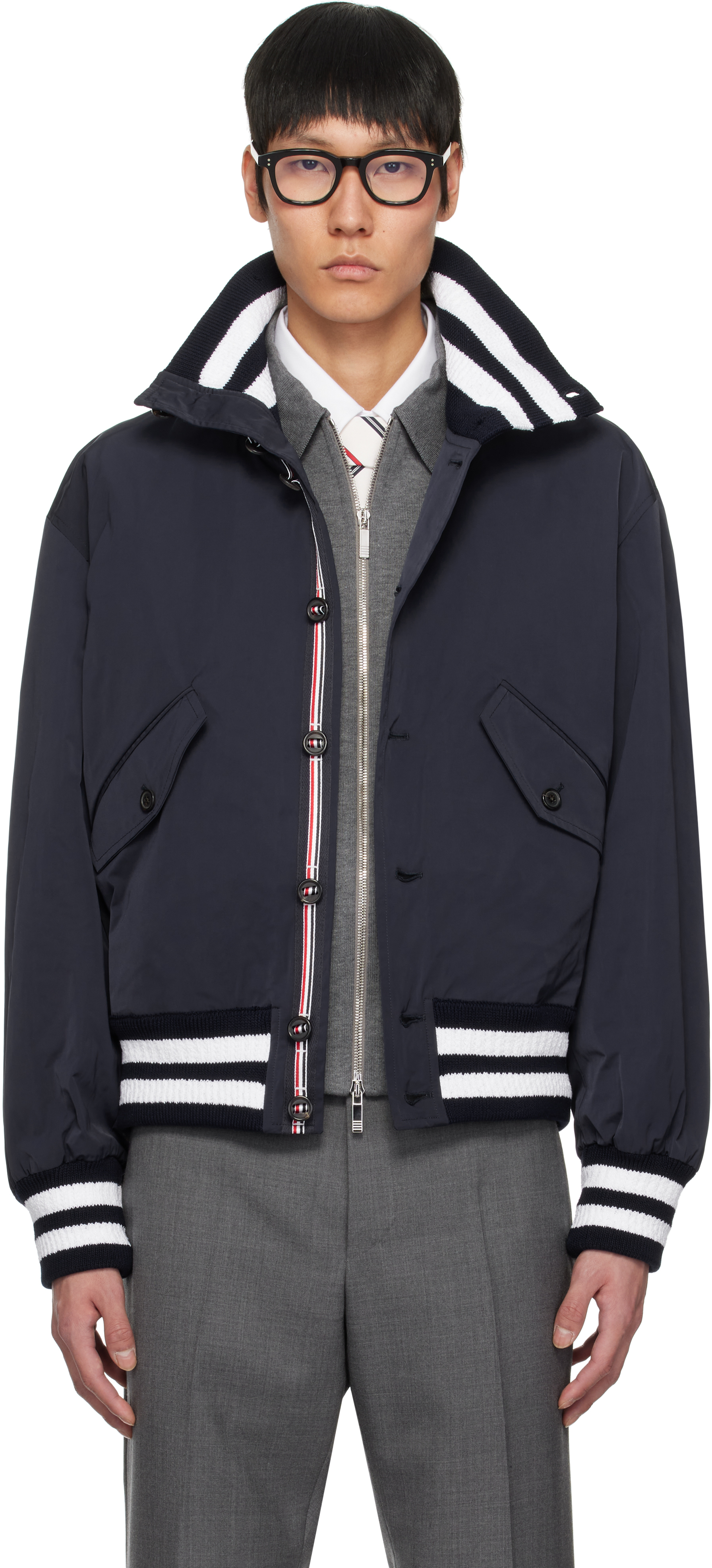 Navy Tech Flight Bomber Jacket