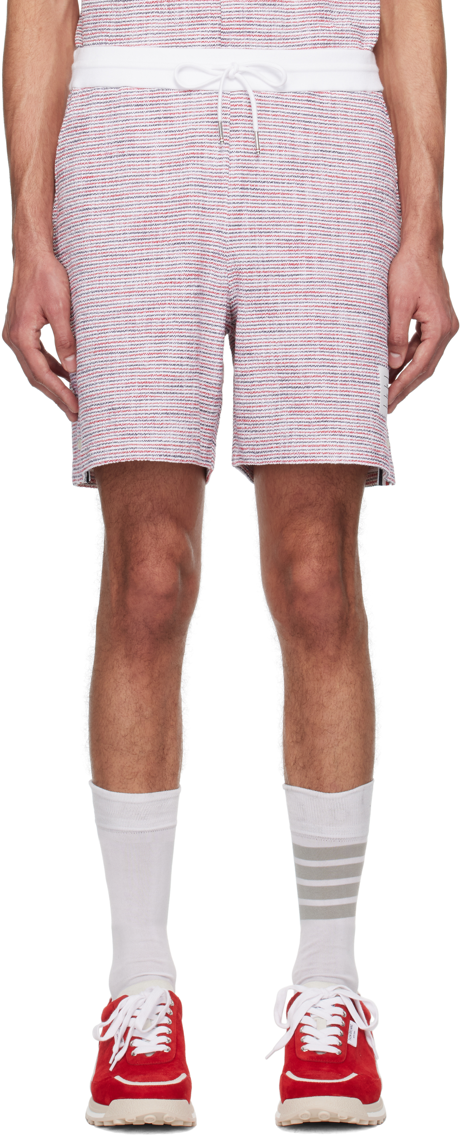 ショーツ THOM BROWNE TWEED COTTON SHORTS THOM BROWNE Checked cotton-tweed shorts | THE OUTNET