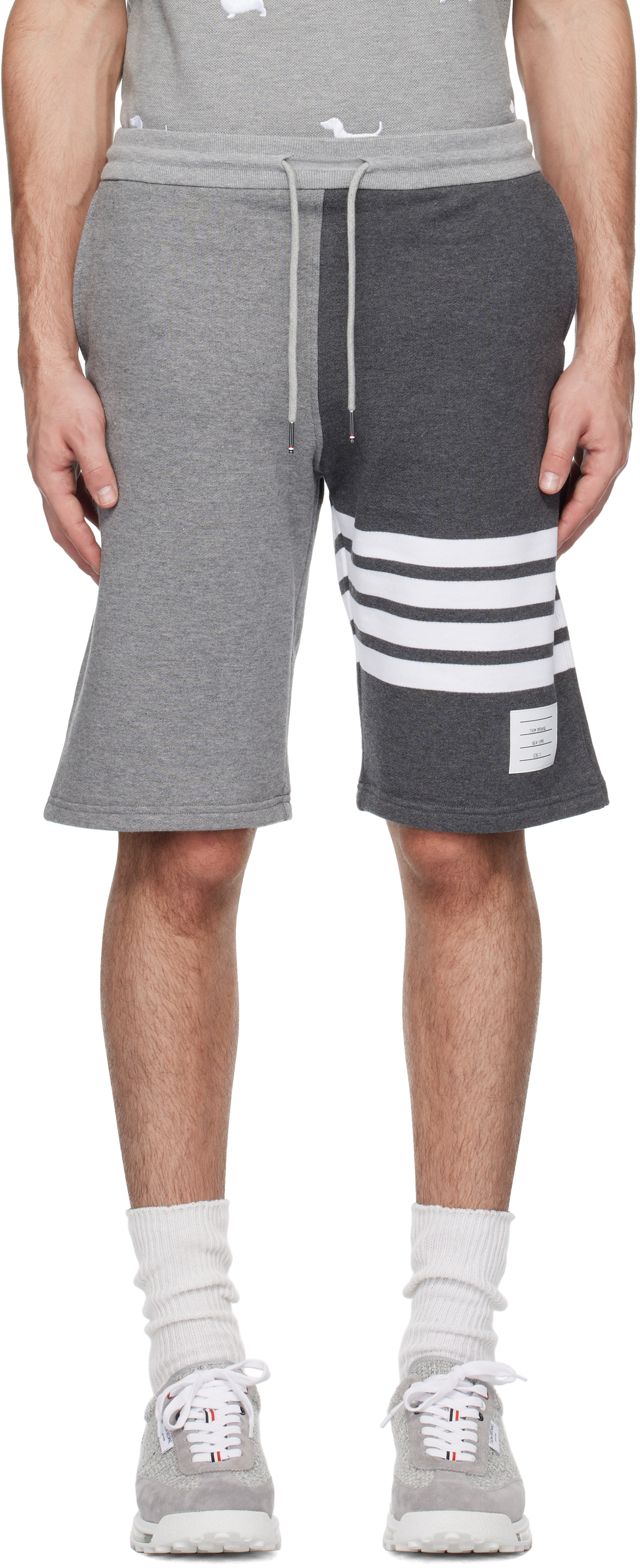 Gray Classic Loopback 4-Bar Sweat Shorts