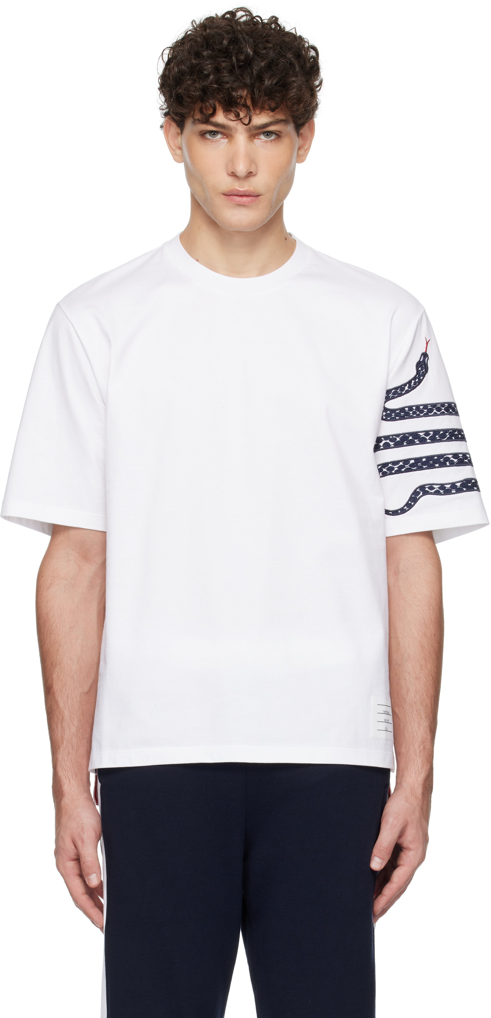 【美品】 THOM BROWNE Tシャツ White Lunar New Year T-shirt by Thom Browne on Sale