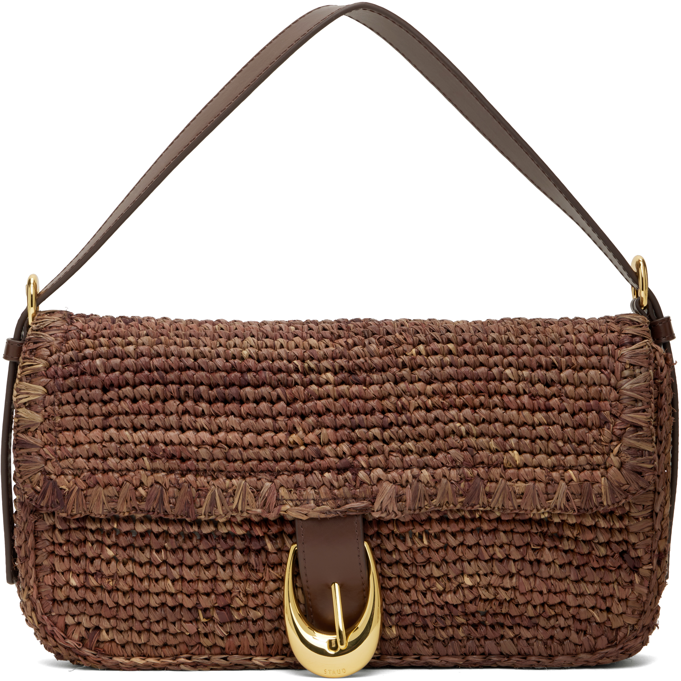 Brown Harlow Raffia Bag