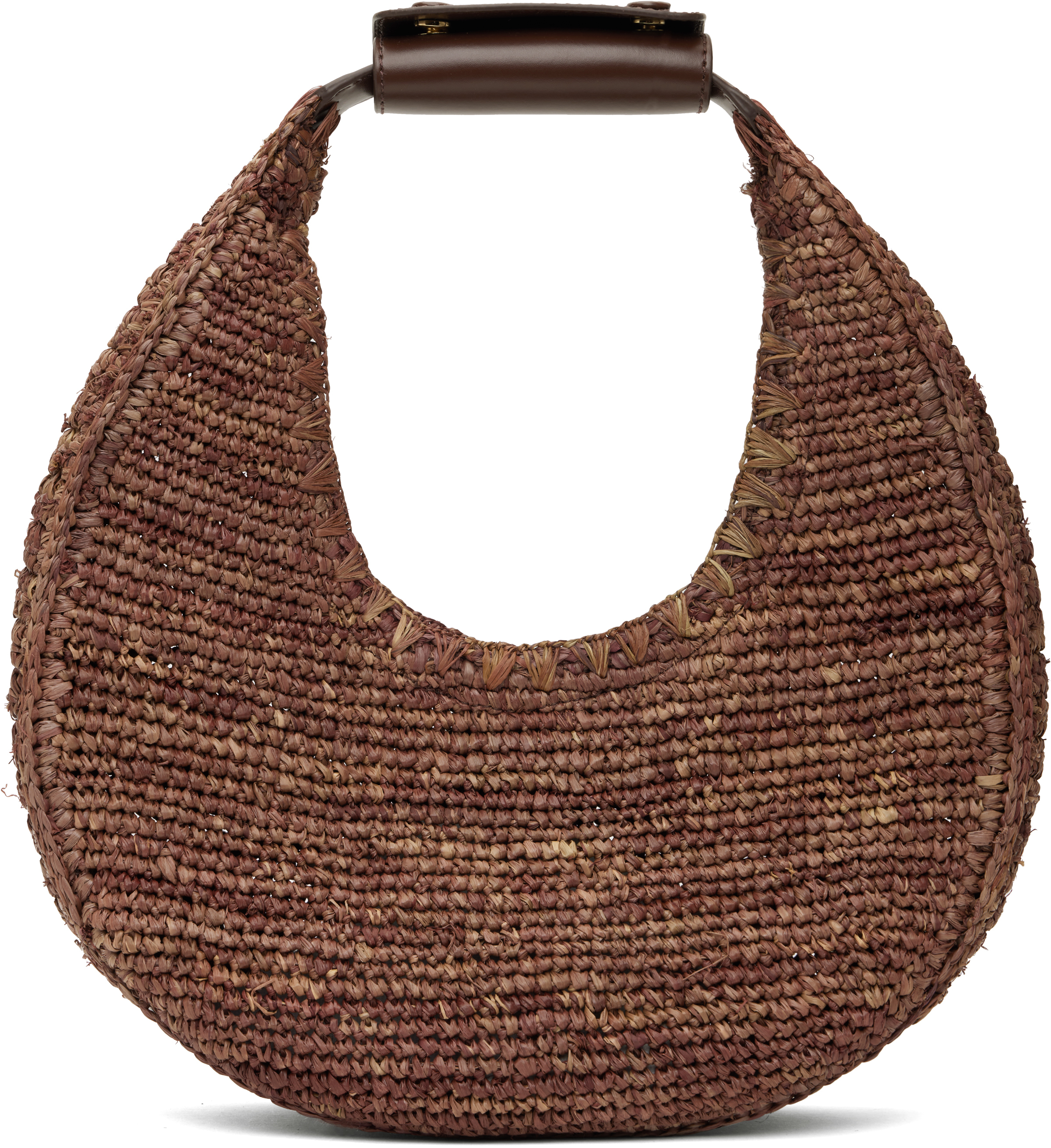 Brown Moon Raffia Bag