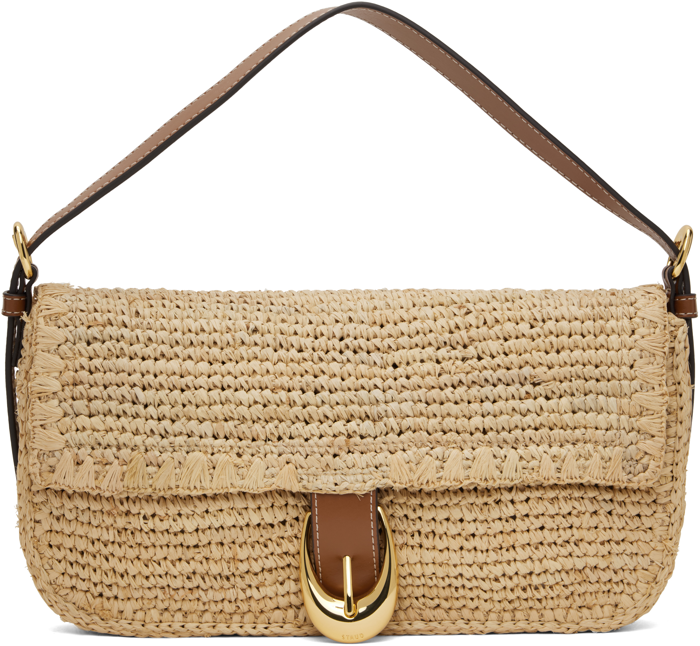 Tan Harlow Raffia Bag