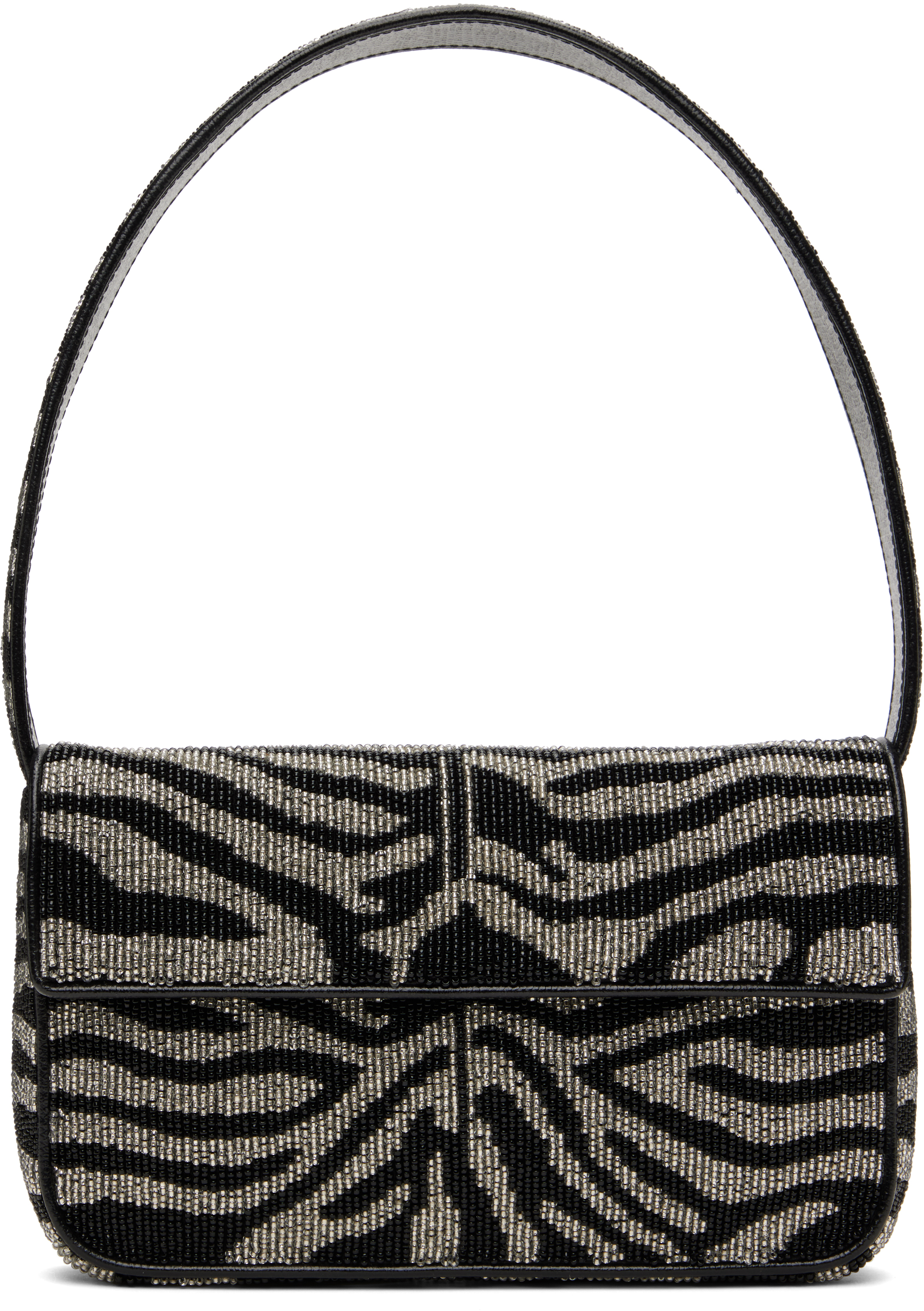 Black & White Tommy Beaded Bag