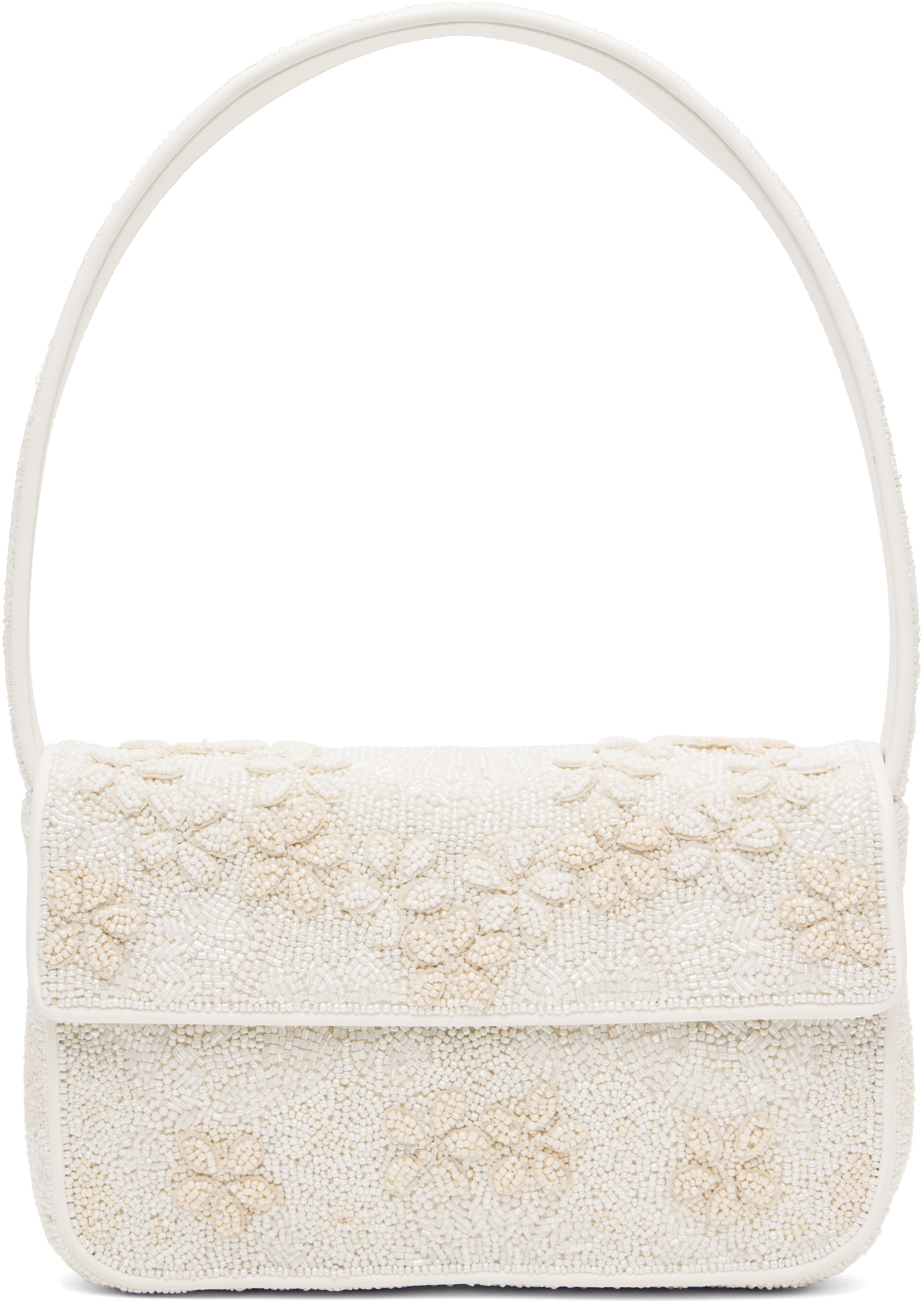 White & Off-White Tommy Beaded Bag