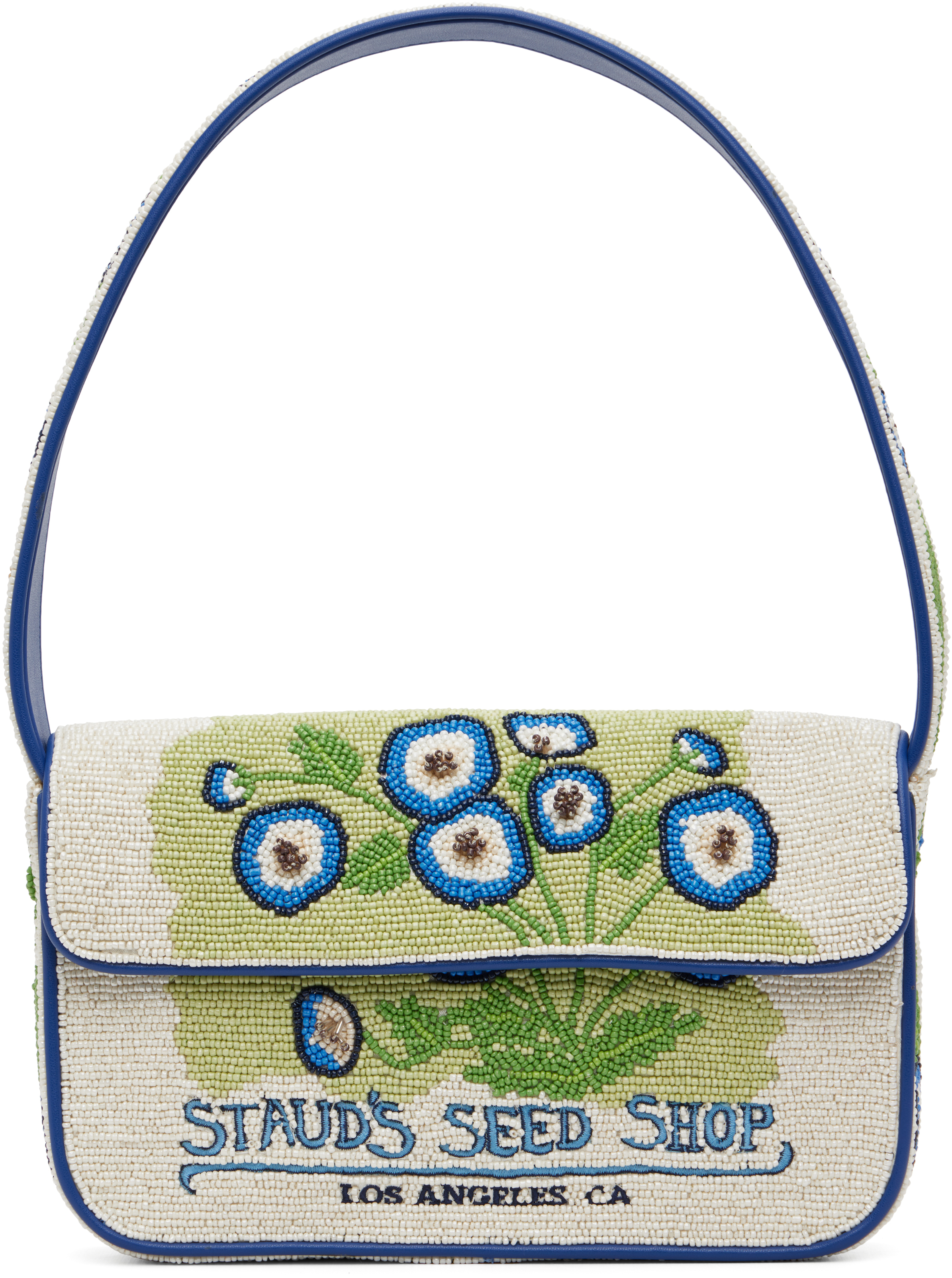 Off-White & Blue Tommy Beaded Bag