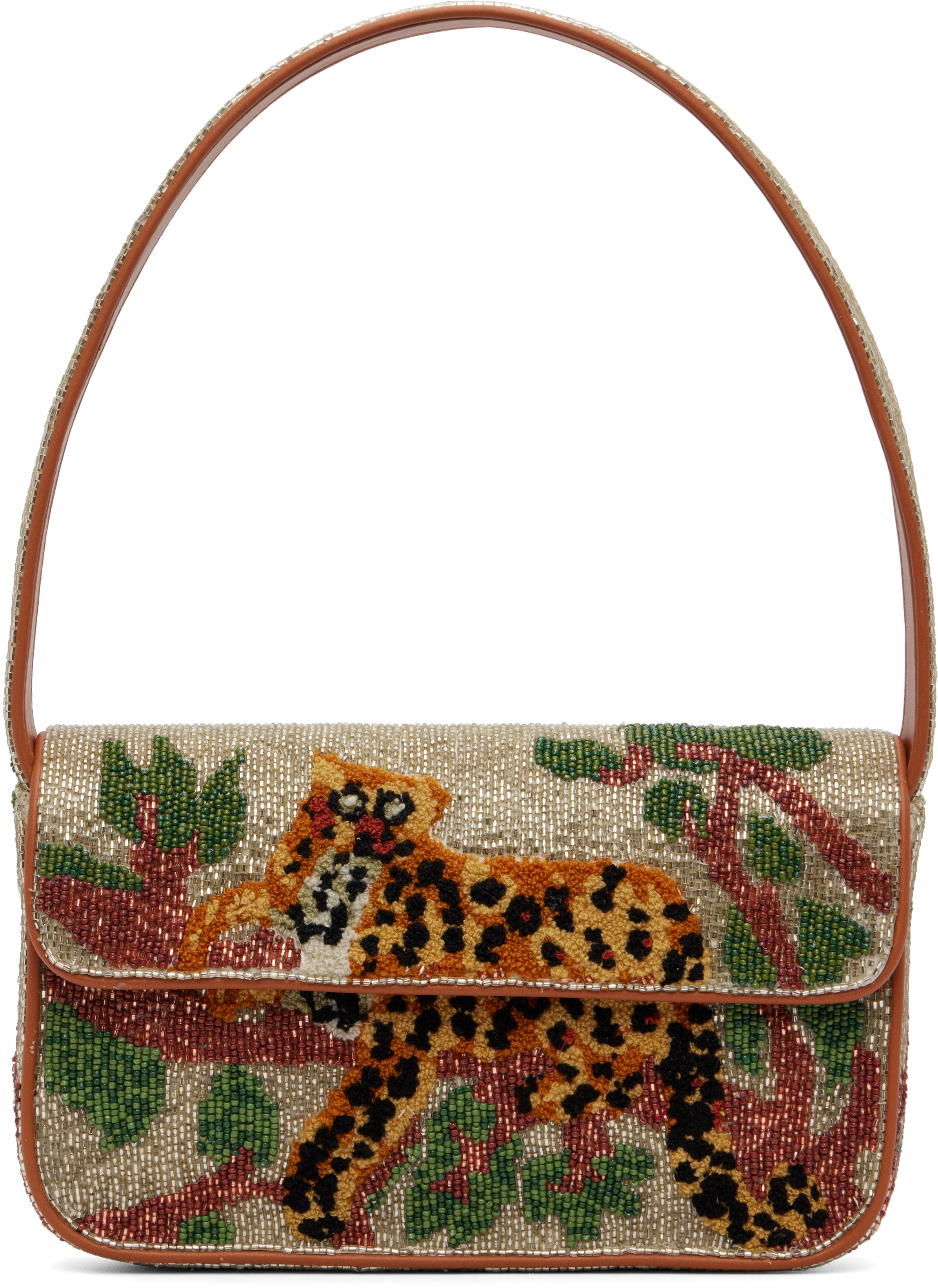 Beige Tommy Beaded Bag