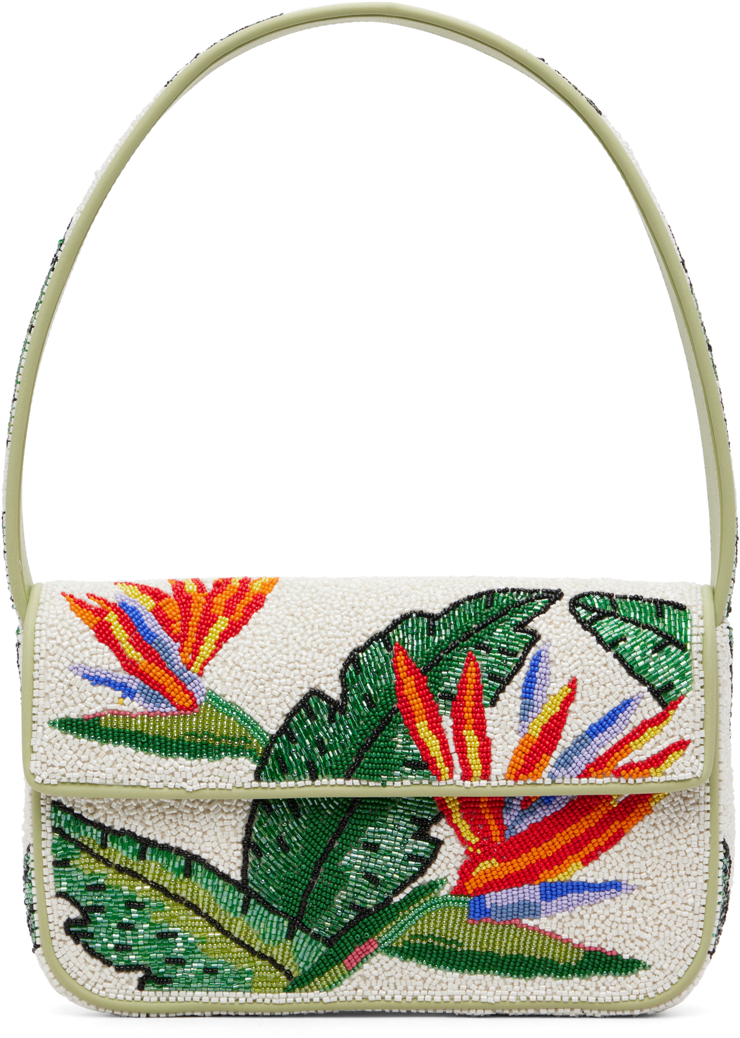 送料関税込☆【STAUD】 BEADED BAG TOMMY BEADED BAG CALIFORNIA ASTER