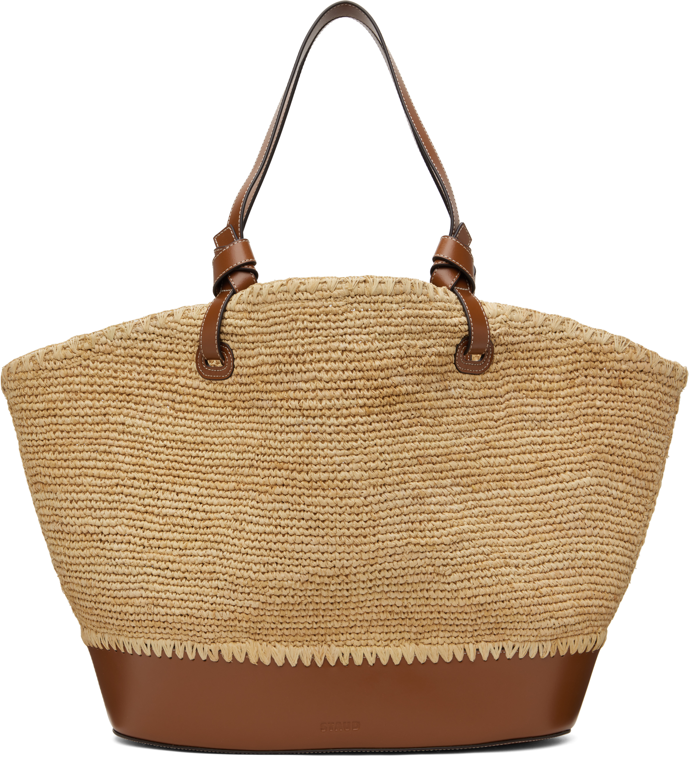 Beige Squillo Raffia Tote