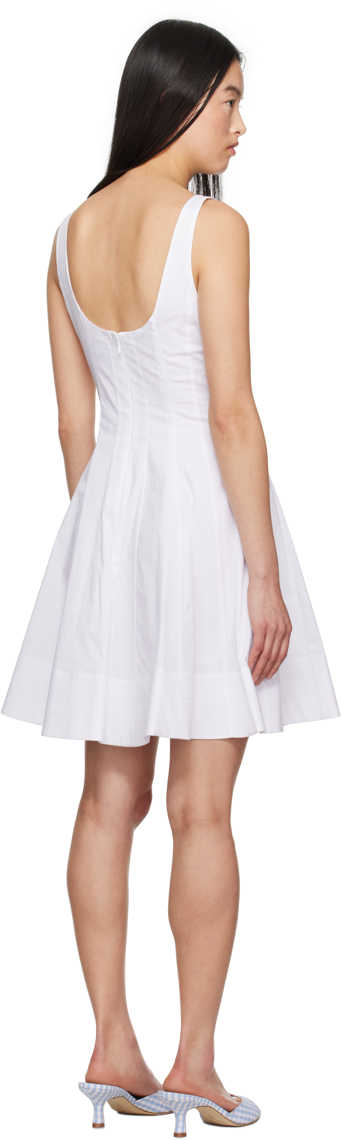 Staud White Wells Minidress In Wht White