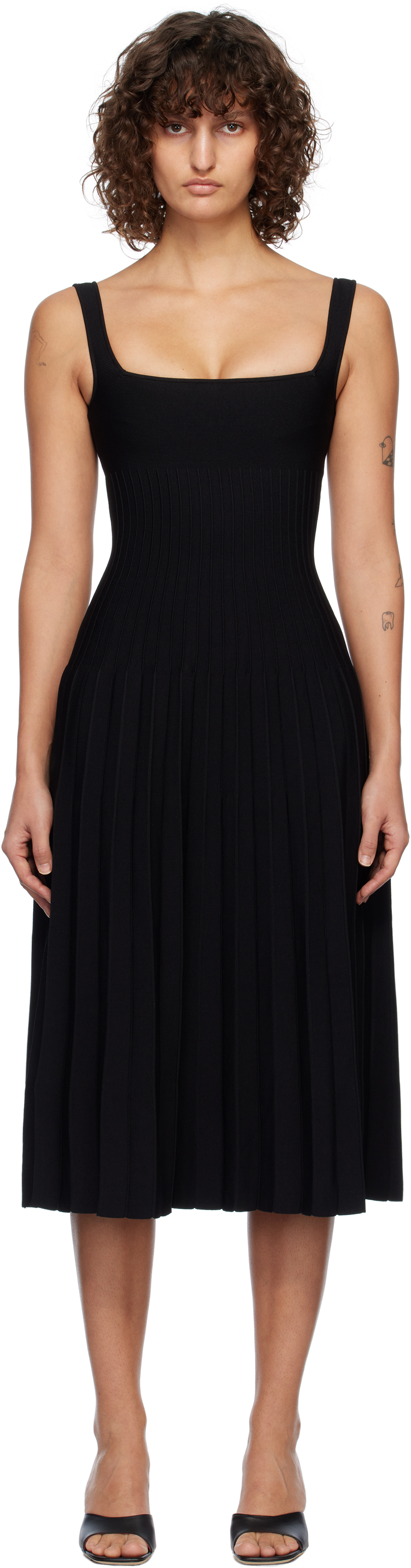 Black Ellison Midi Dress