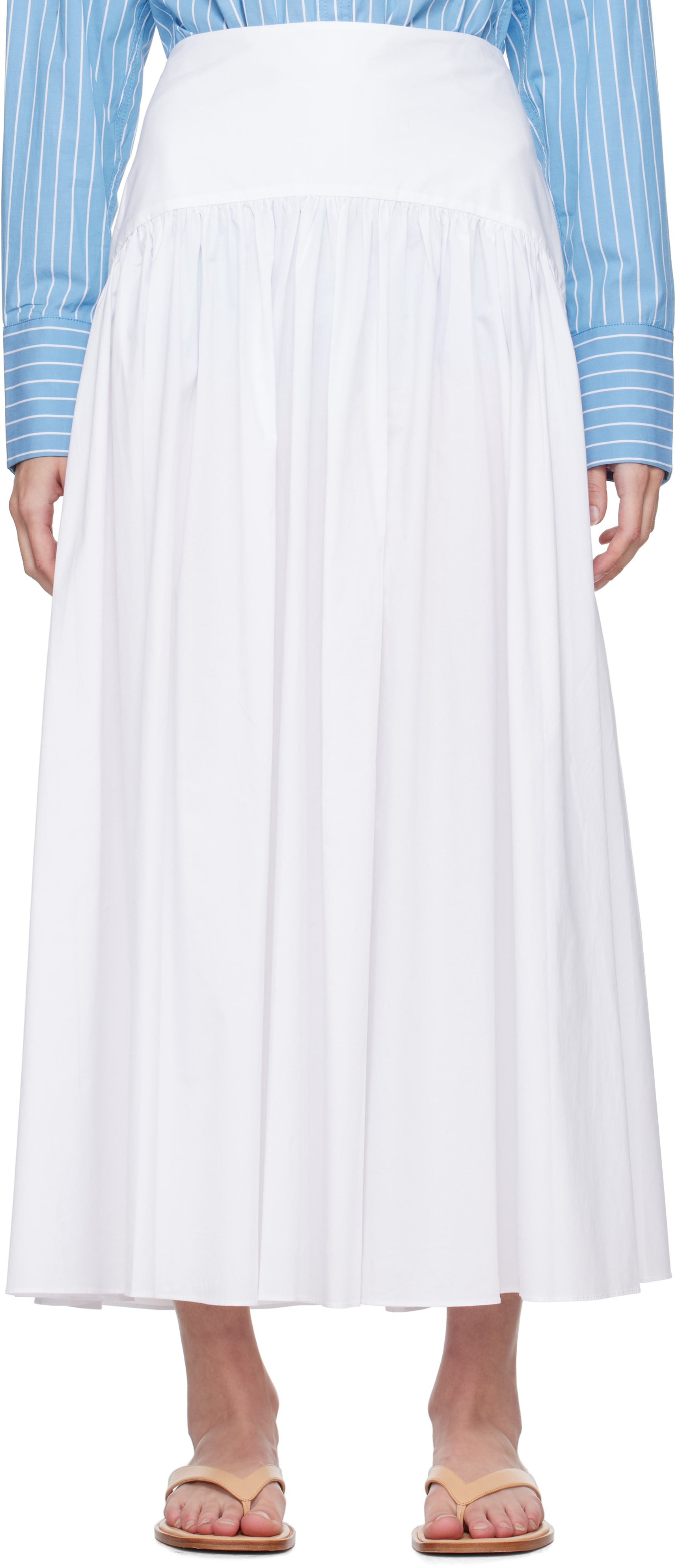 White Procida Maxi Skirt