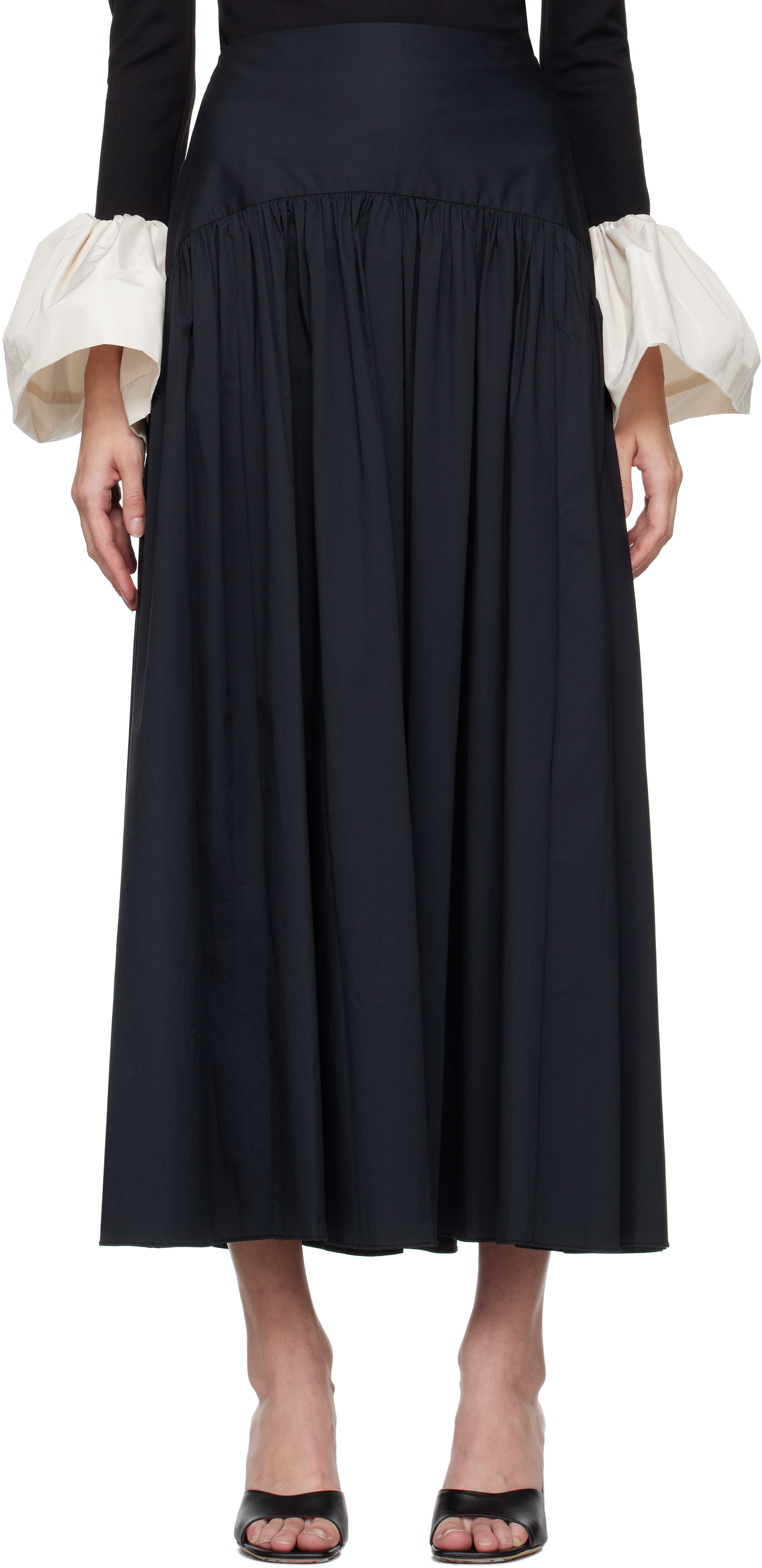 Black Procida Maxi Skirt