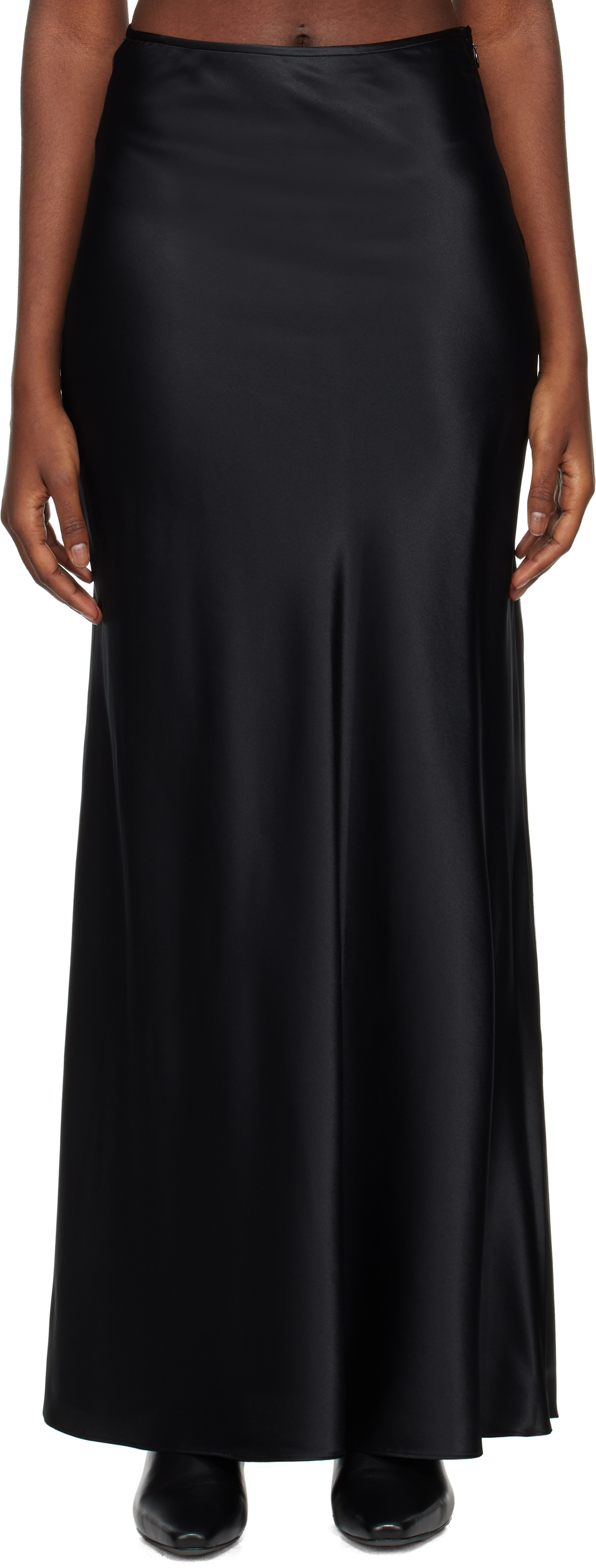 STAUD BLACK ODIN MAXI SKIRT 