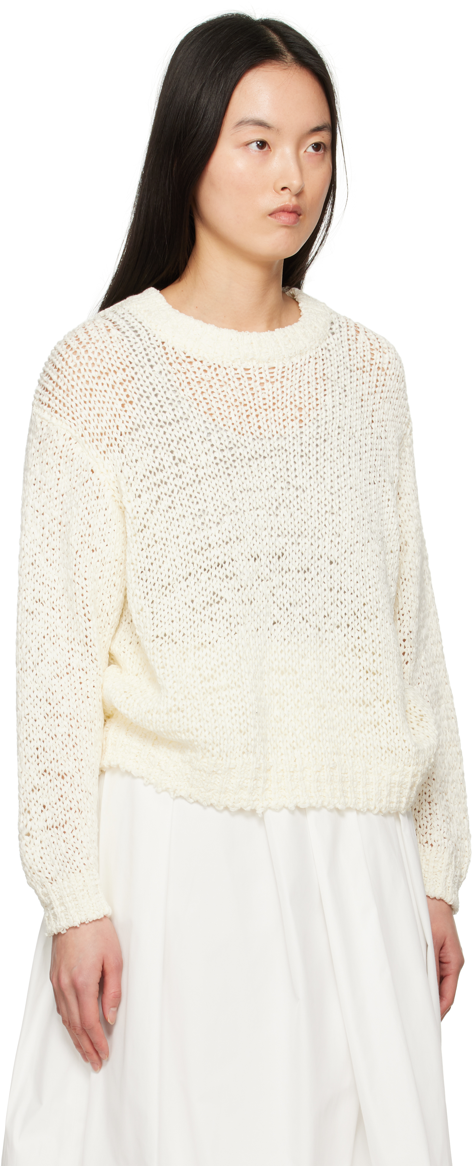 Staud Off-white Cala Sweater In Ivy Ivory