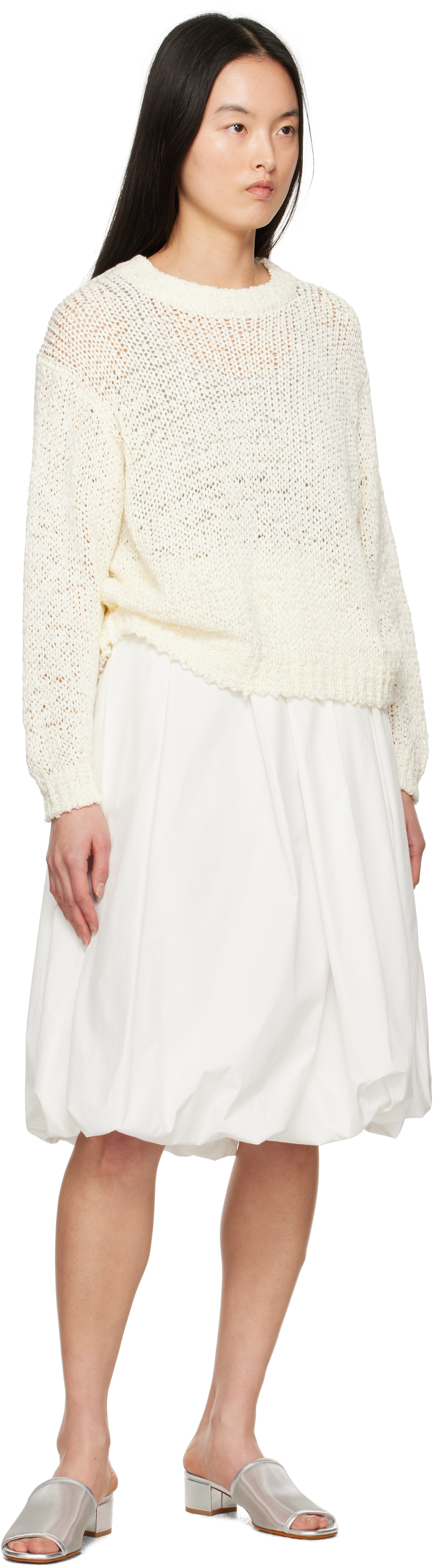 Staud Off-white Cala Sweater In Ivy Ivory