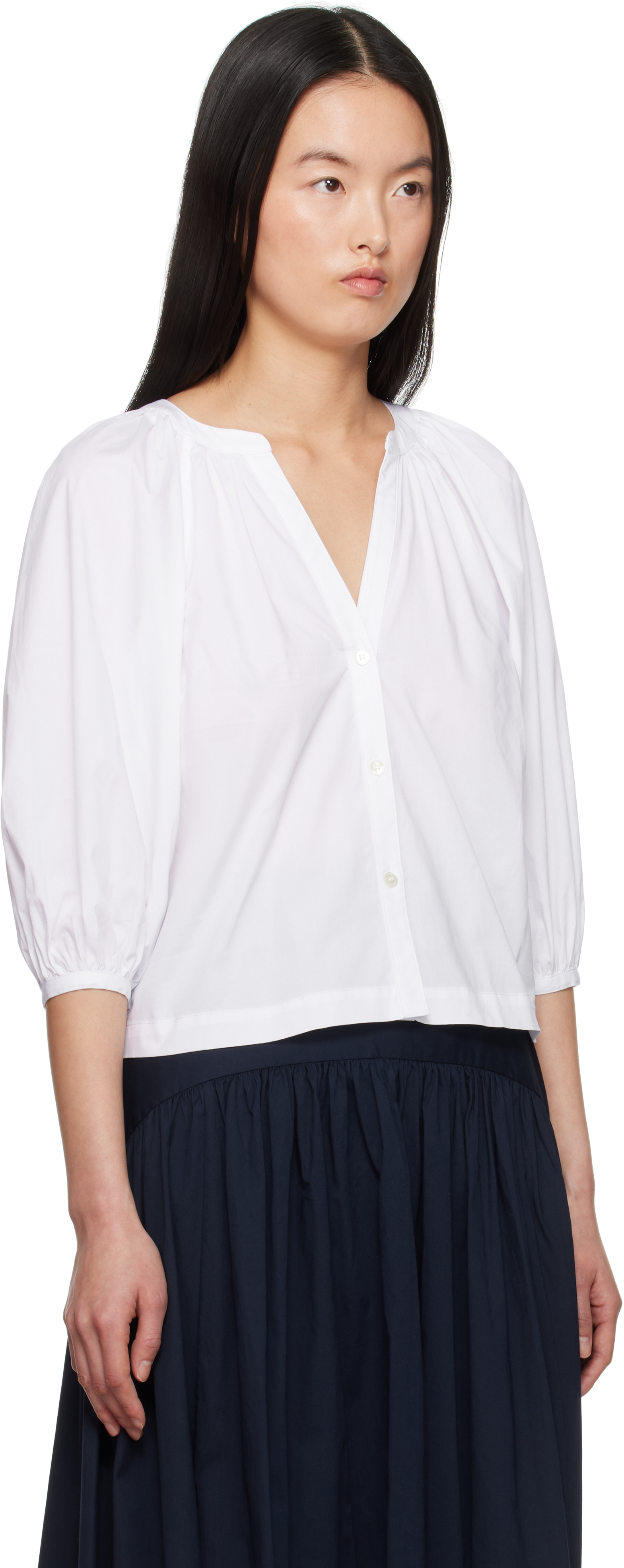 Staud White Dill Blouse In Wht White