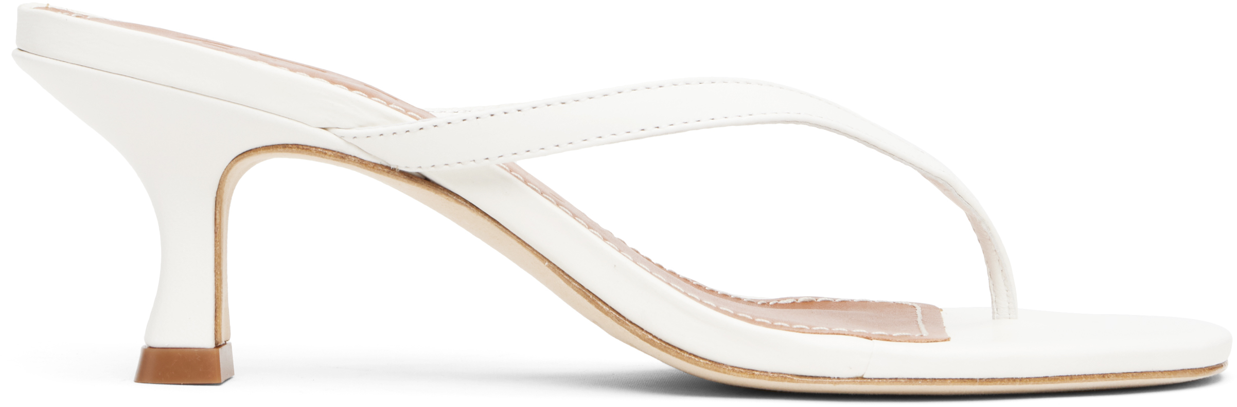 White Freja Kitten Heeled Sandals