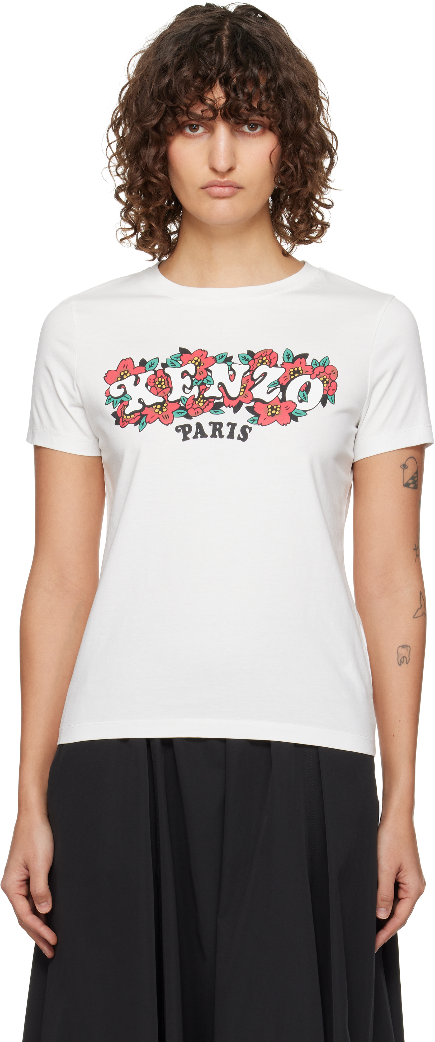 White Kenzo Paris VERDY Edition Cotton T-shirt