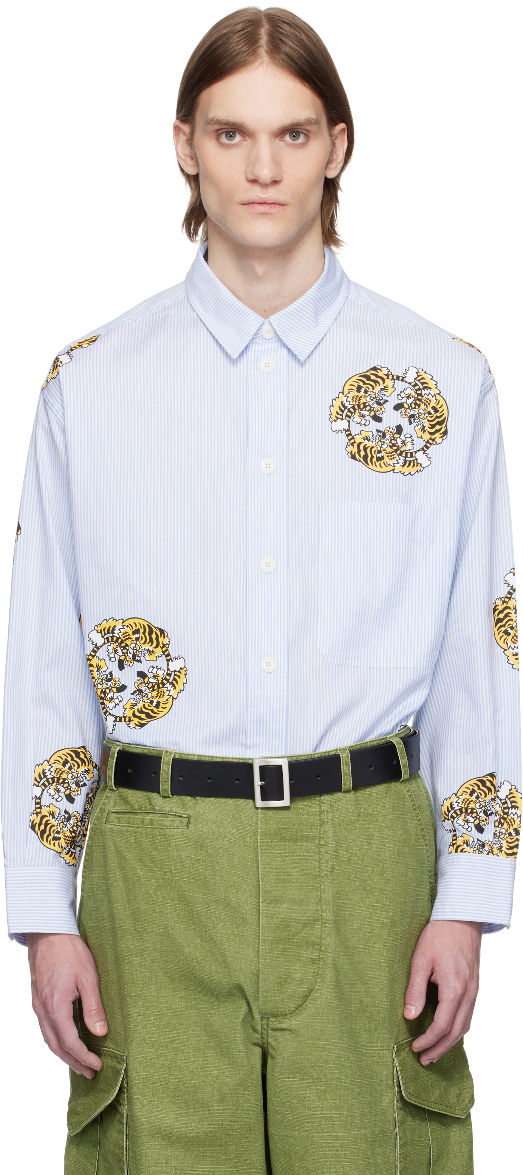 Blue & White Kenzo Paris VERDY Edition Oversized Shirt by