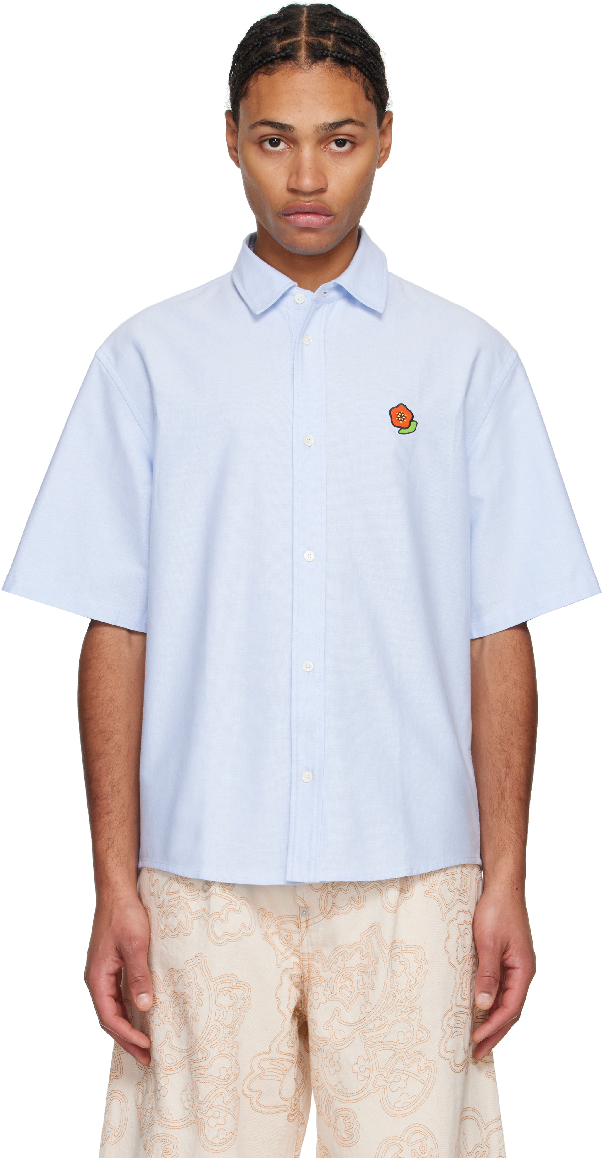 Blue Kenzo Paris 'Kenzo Pop' Crest Shirt