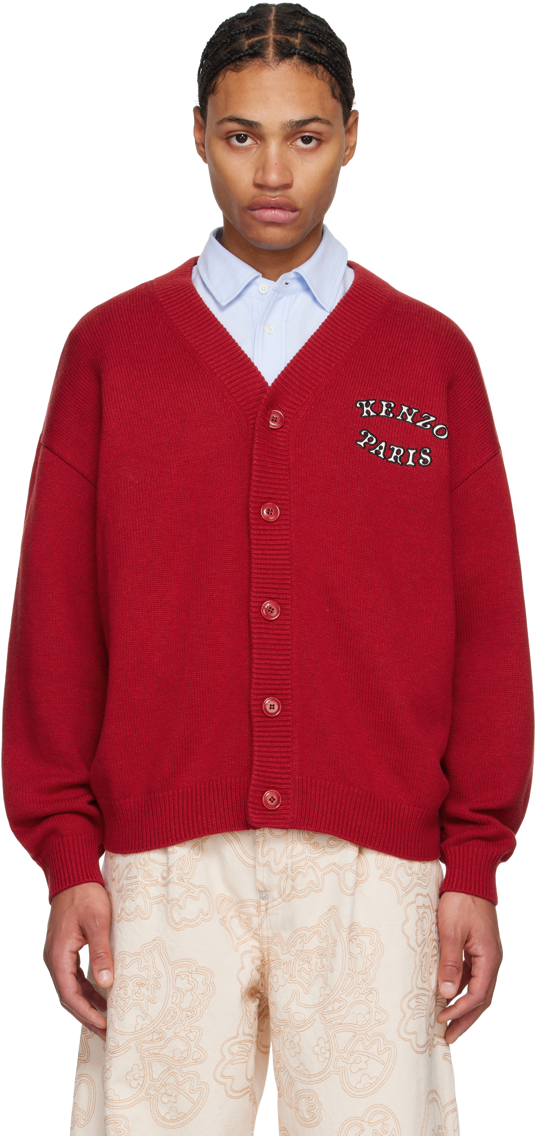 Red Kenzo Paris VERDY Edition Cardigan