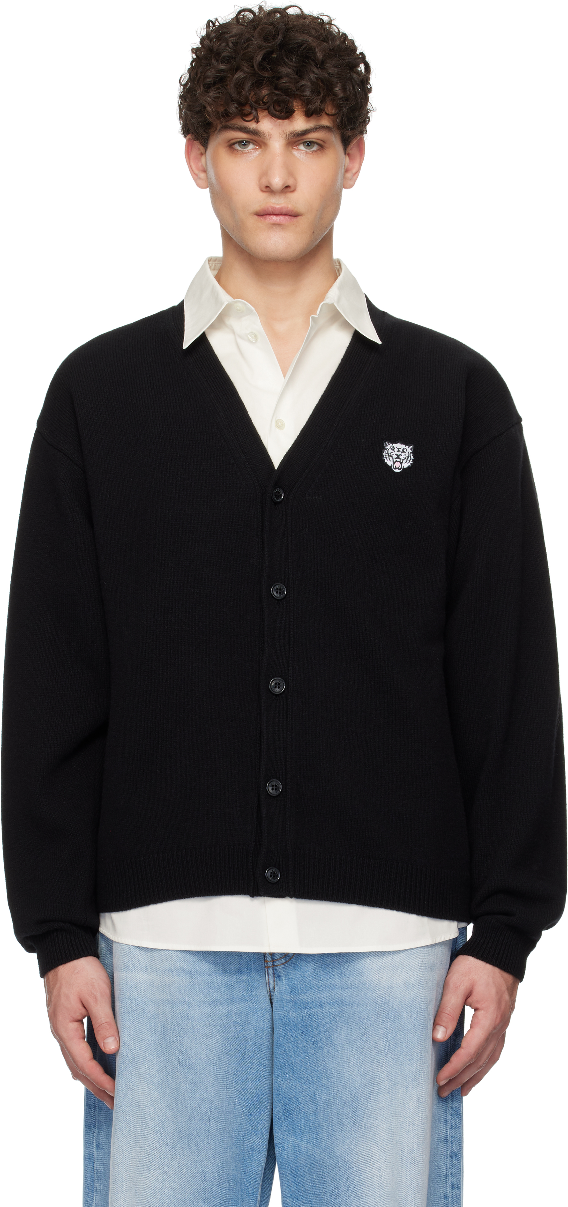 【HUF】2022AW ODBAR LOGO CARDIGAN【XL】BLACK Huf : Coolidge Waffle Cardigan - WLKN