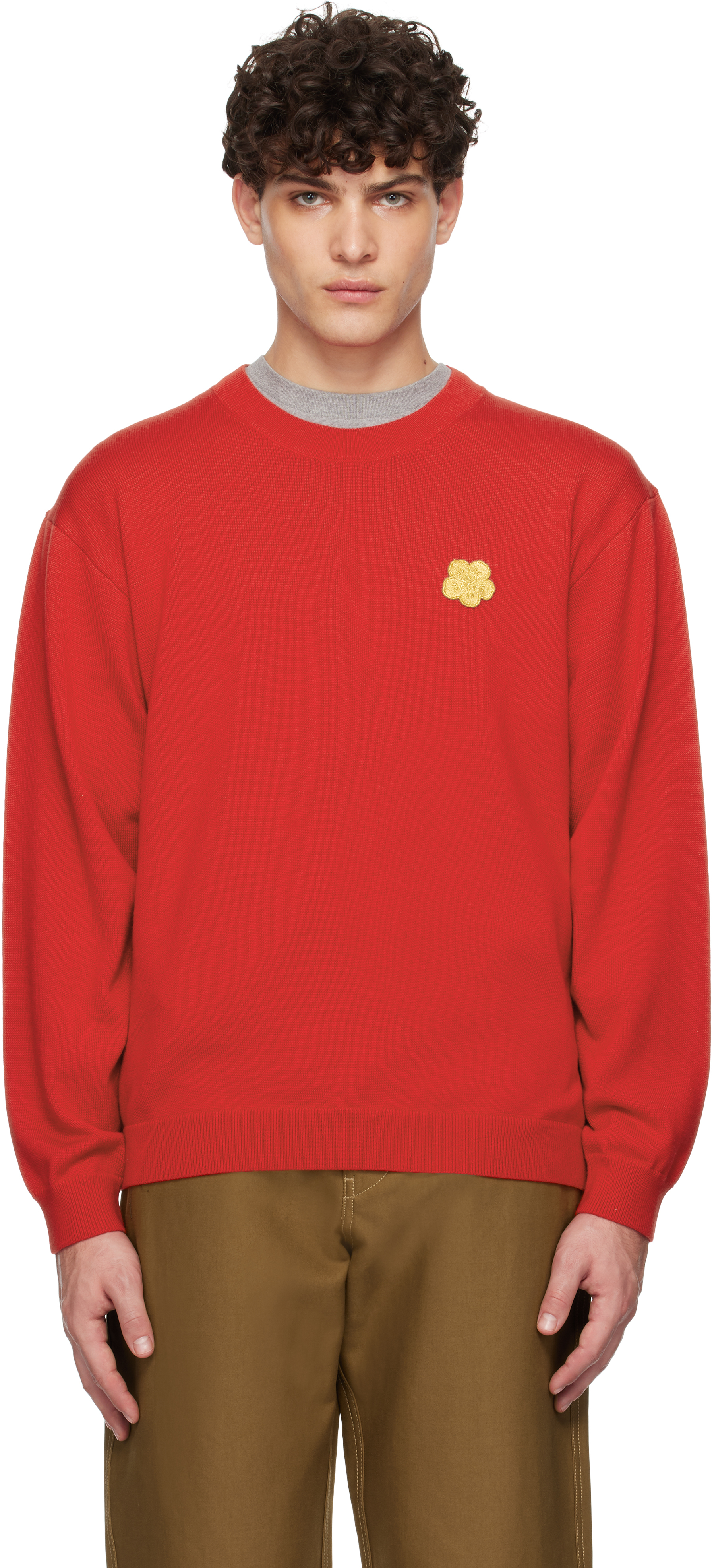 Red Kenzo Paris Boke Flower Sweater