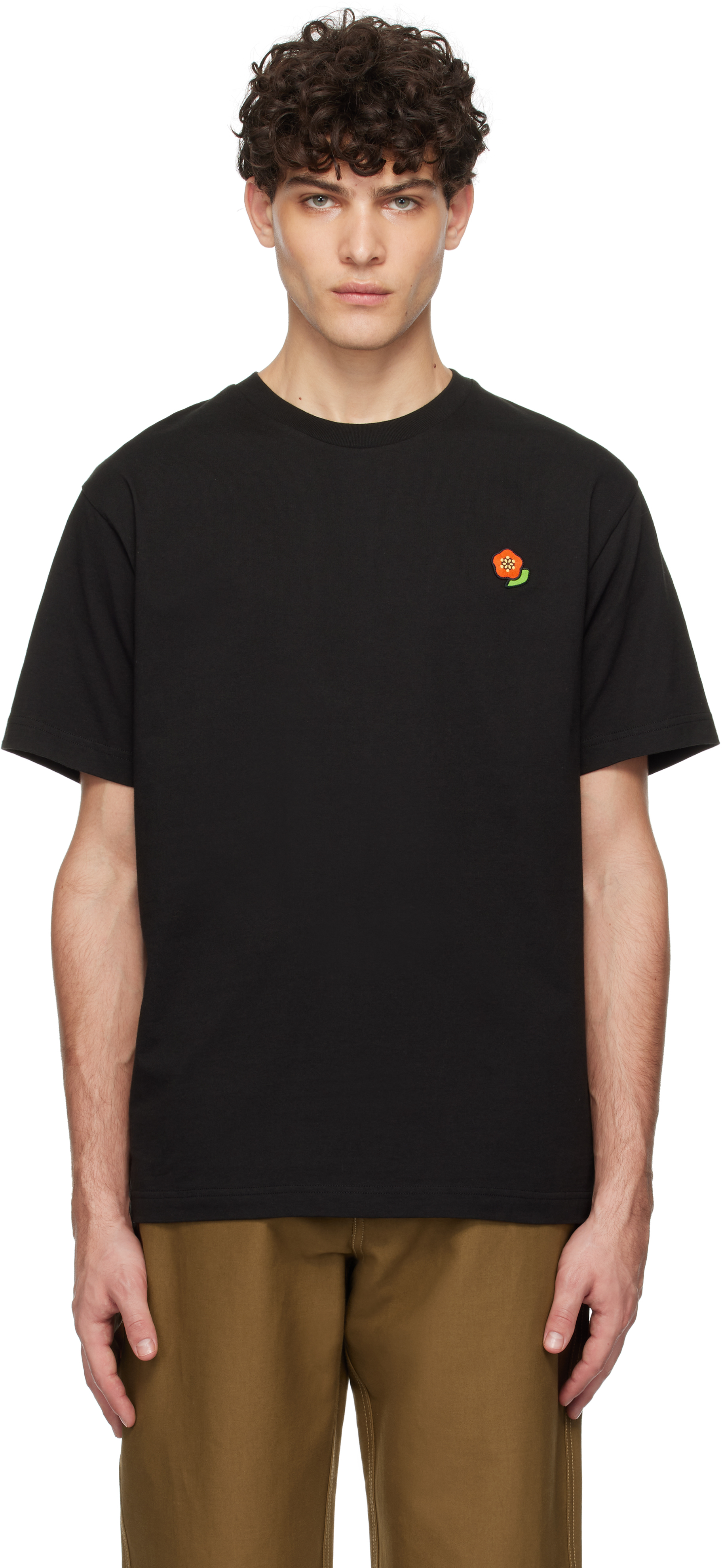 Kenzo Black Embroidered authentic T-shirt