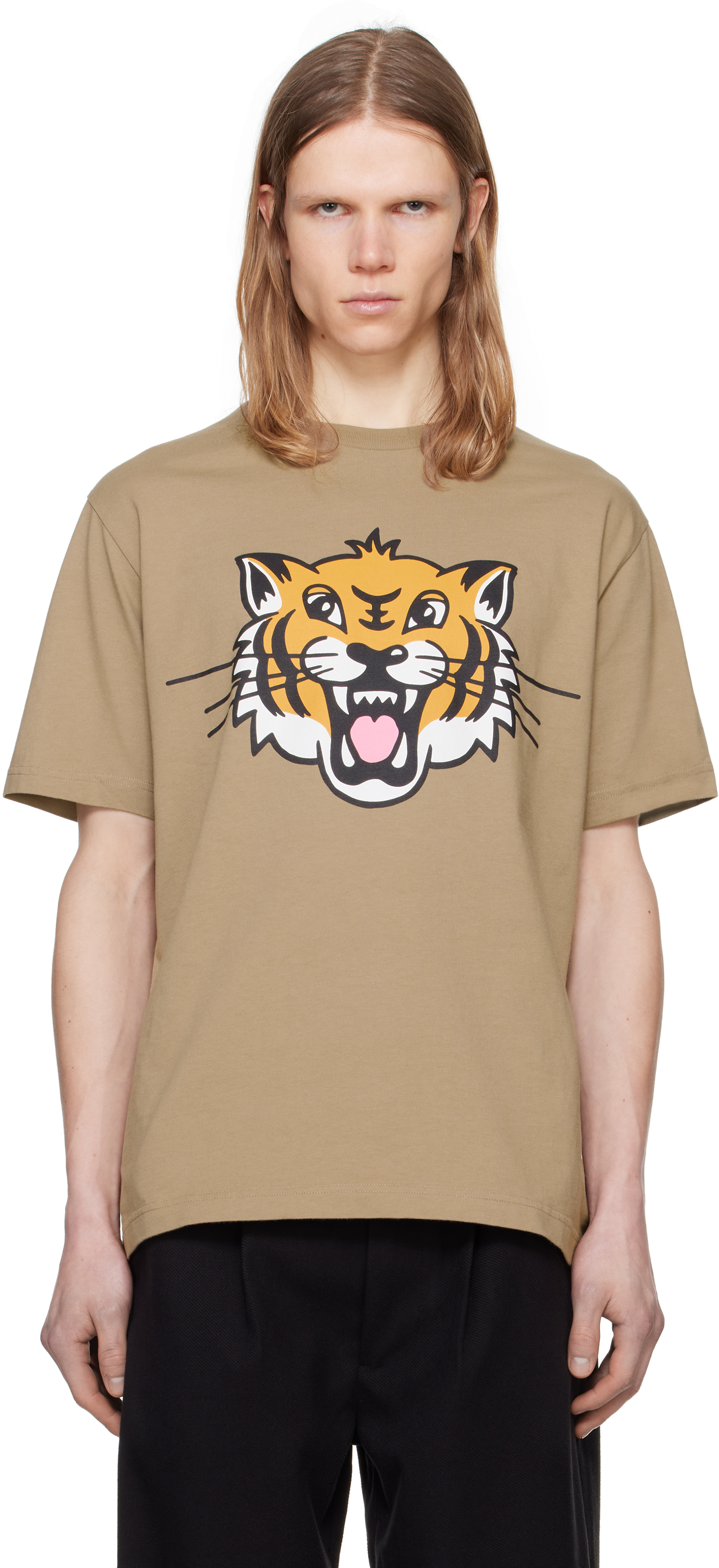 T-shirt with Happy Tiger print KENZO Bianco | Grifo210