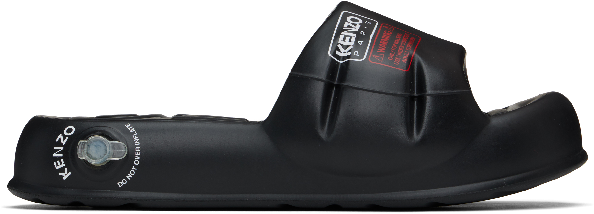 Kenzo Paris 'KENZO-Splash' プールスライド Black Kenzo Paris 'KENZO-Splash' Pool Slides by Kenzo on Sale