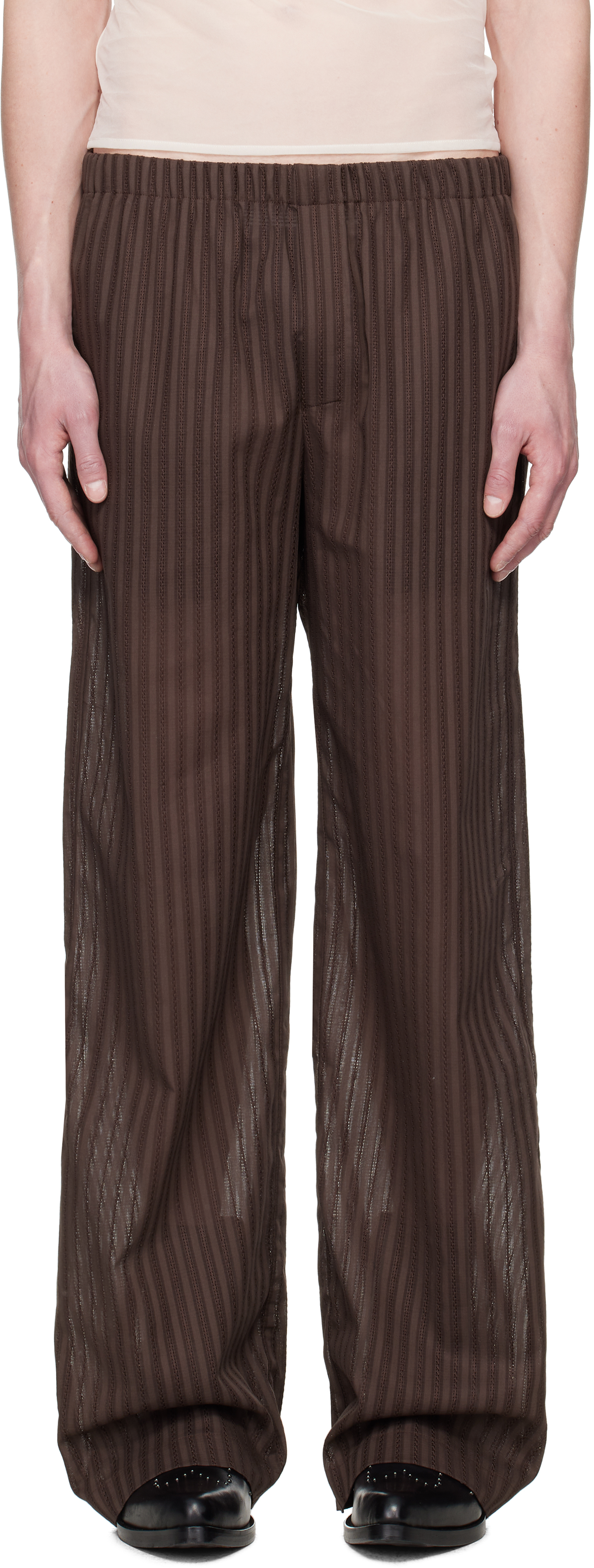Ludovic De Saint Sernin Brown Boxer Trousers