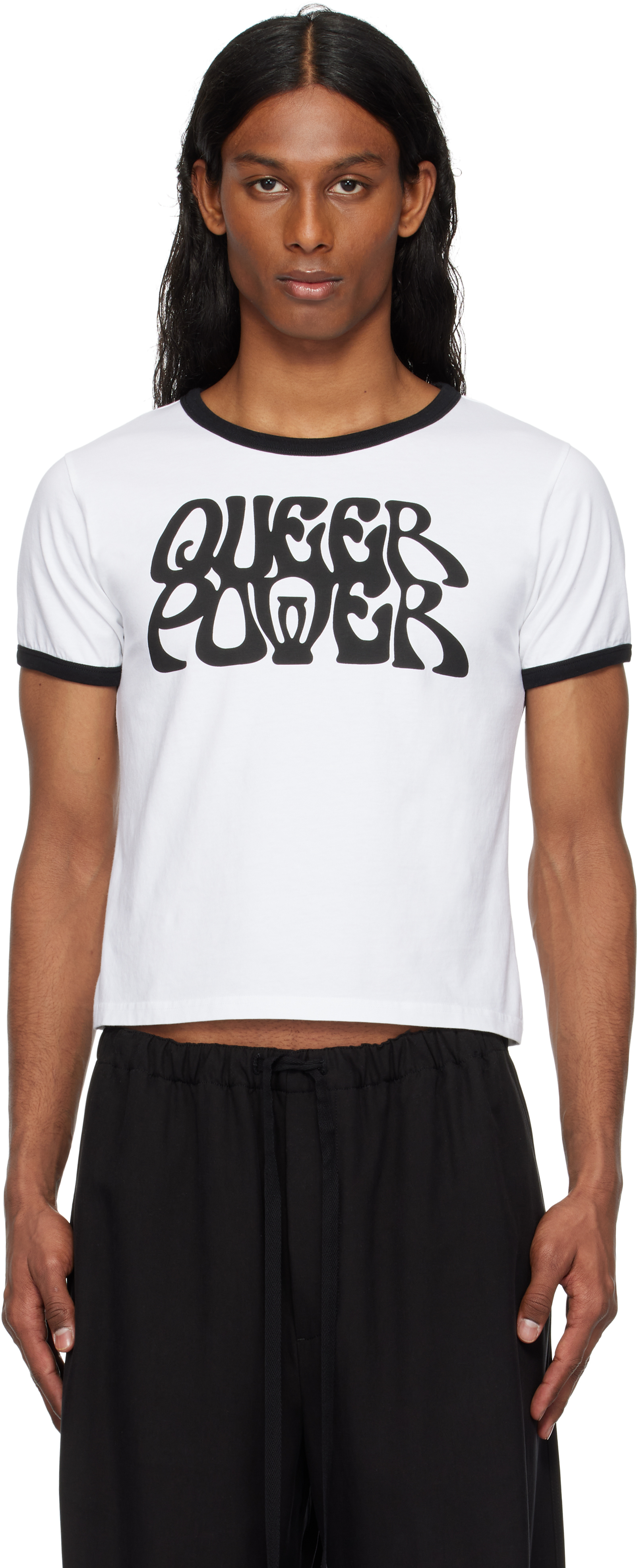 LUDOVIC DE SAINT SERNIN WHITE 'QUEER POWER' T-SHIRT