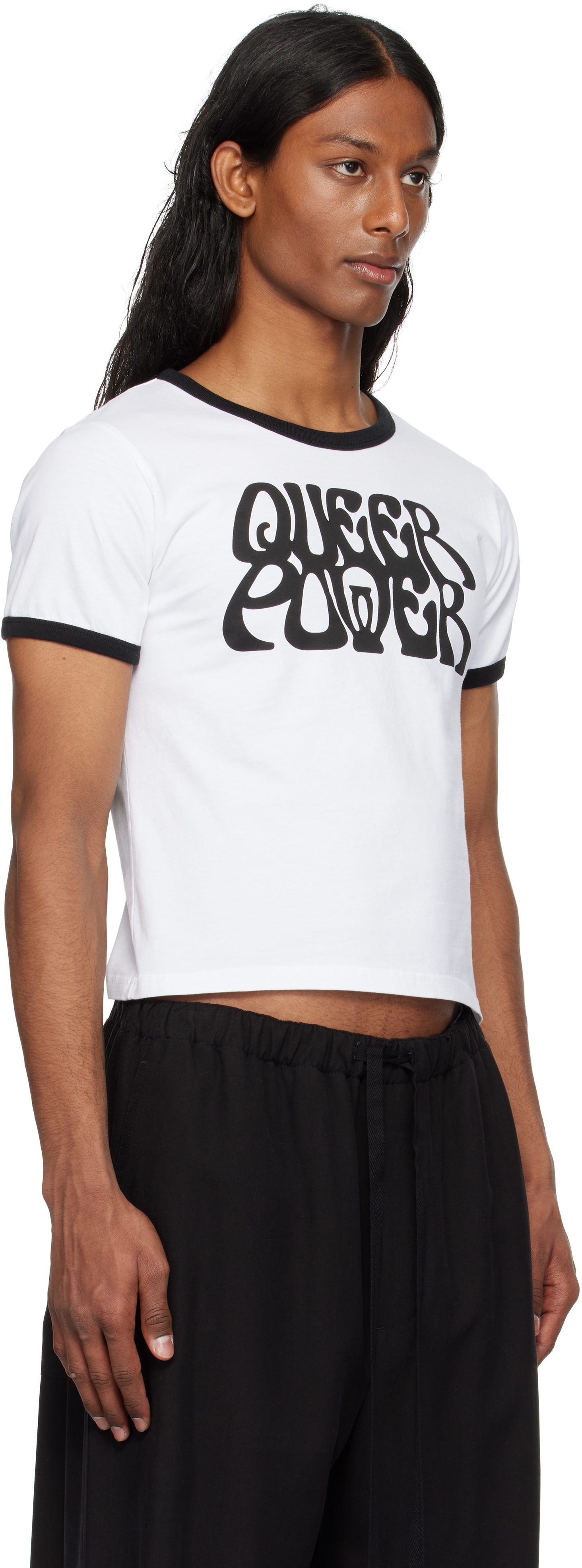 LUDOVIC DE SAINT SERNIN WHITE 'QUEER POWER' T-SHIRT