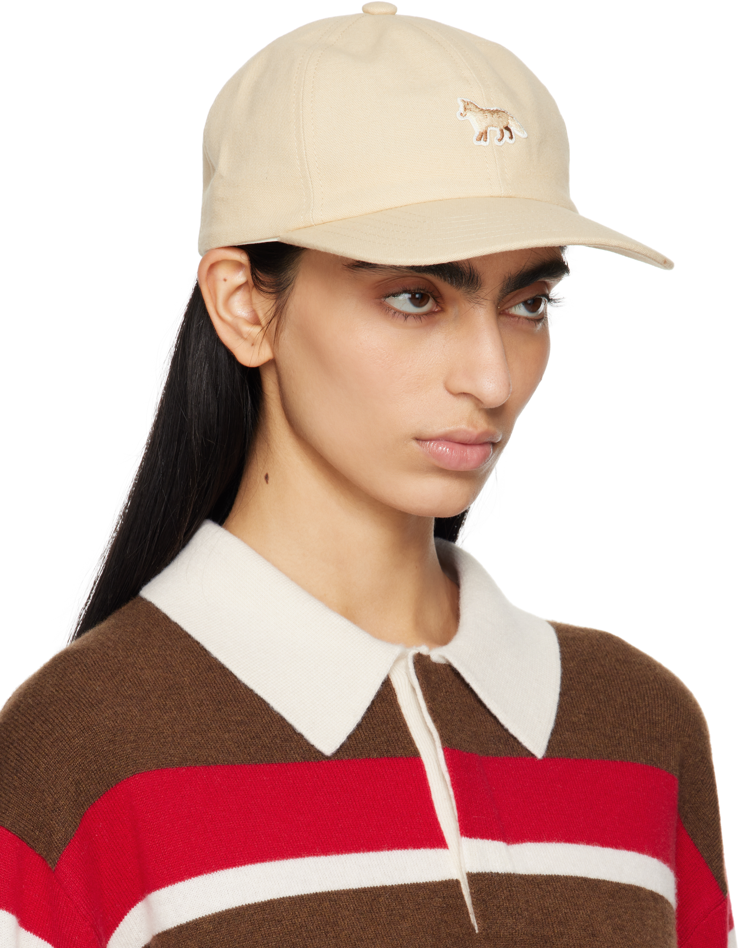 MAISON KITSUNÉ BEIGE BABY FOX CAP