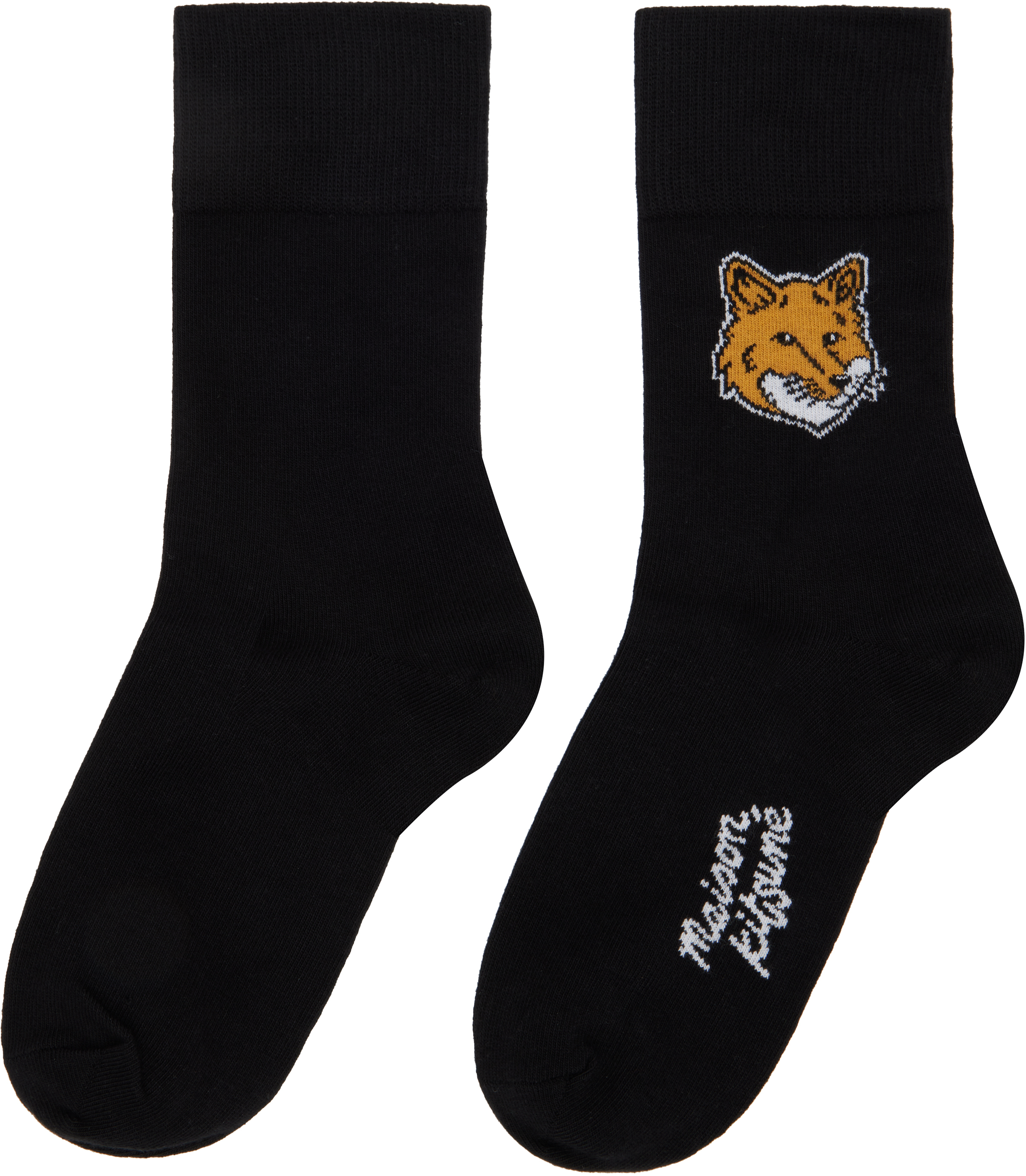 MAISON KITSUNÉ BLACK FOX HEAD SOCKS