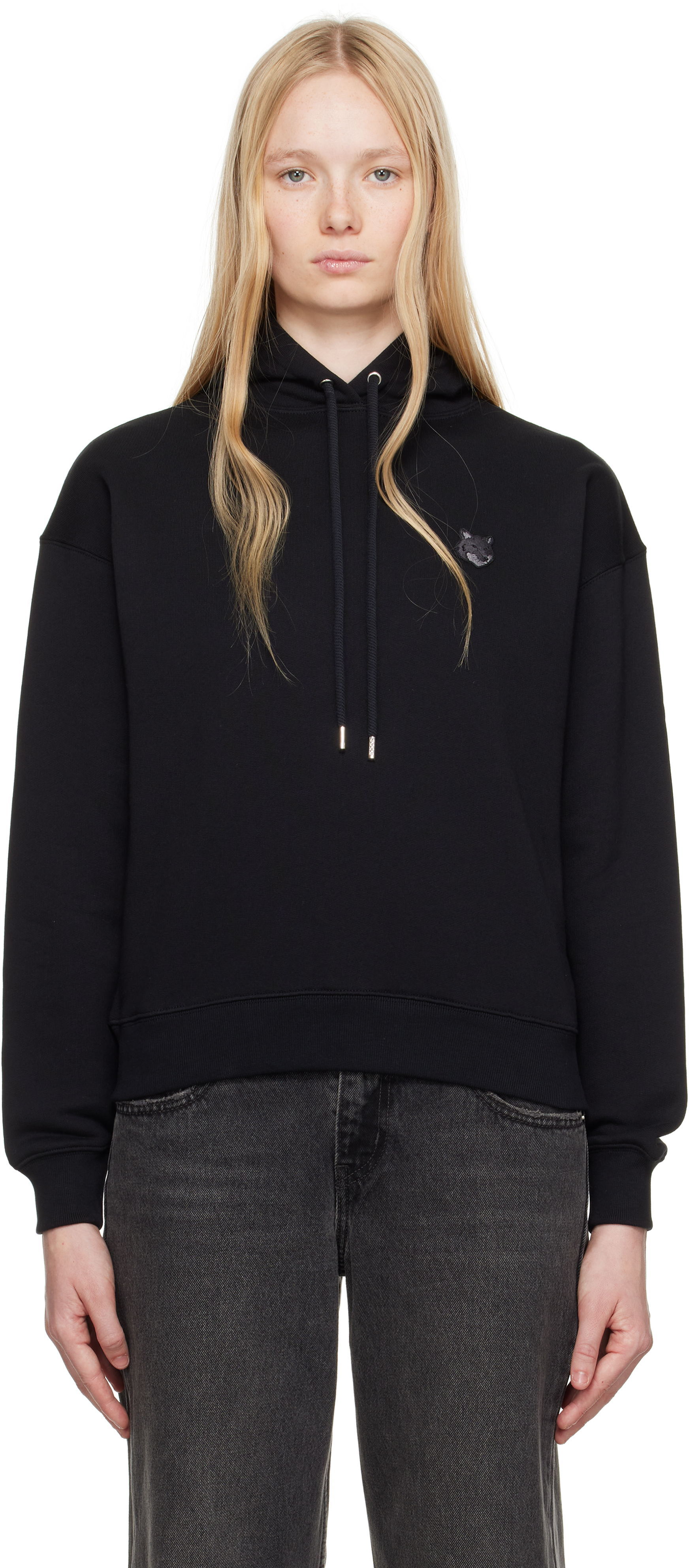 Maison Kitsuné Black Bold Fox Head Patch Comfort Hoodie