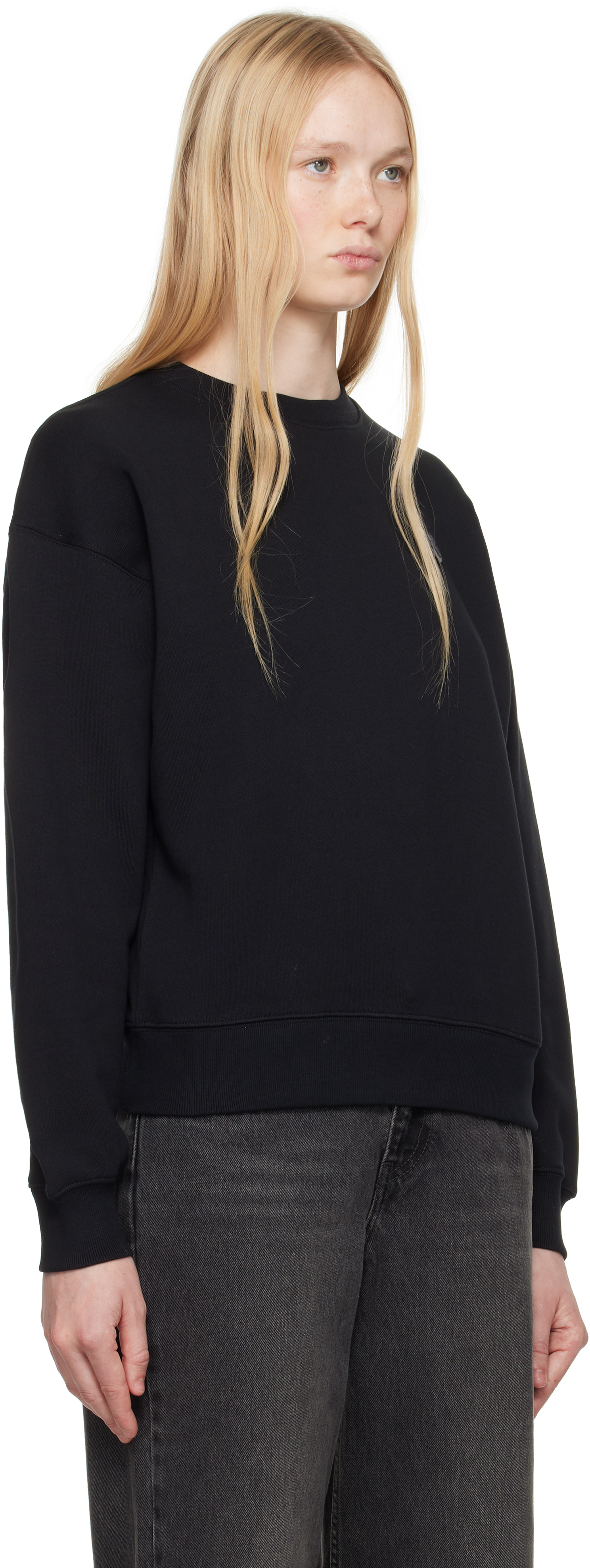 Shop Maison Kitsuné Black Bold Fox Head Patch Comfort Sweatshirt