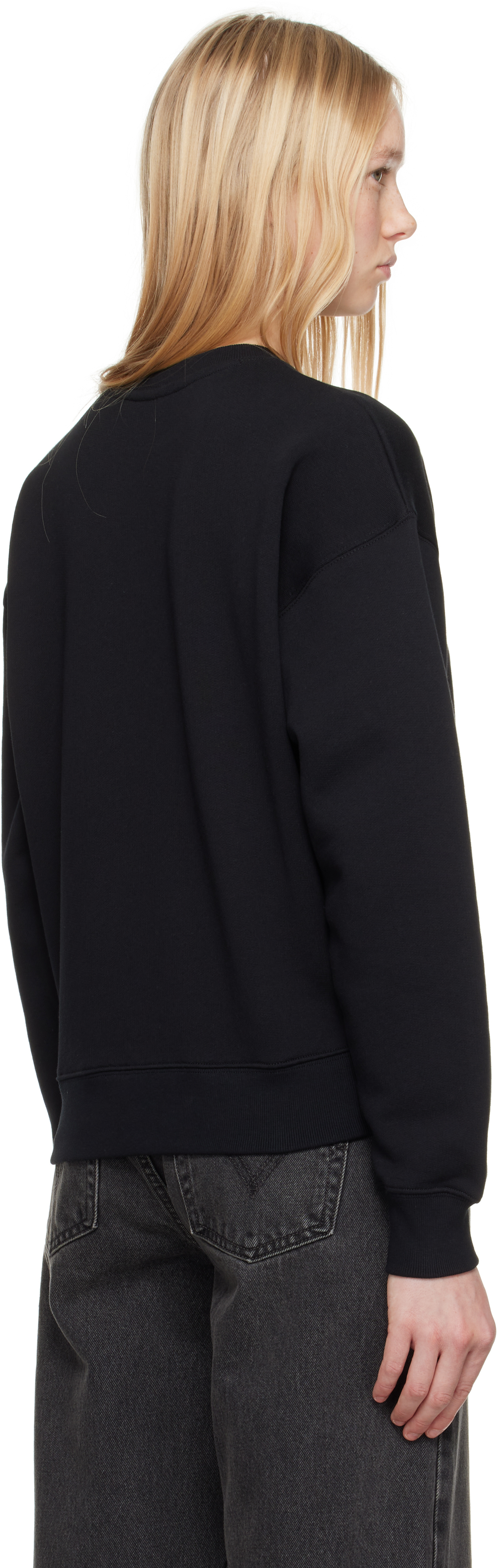 Shop Maison Kitsuné Black Bold Fox Head Patch Comfort Sweatshirt