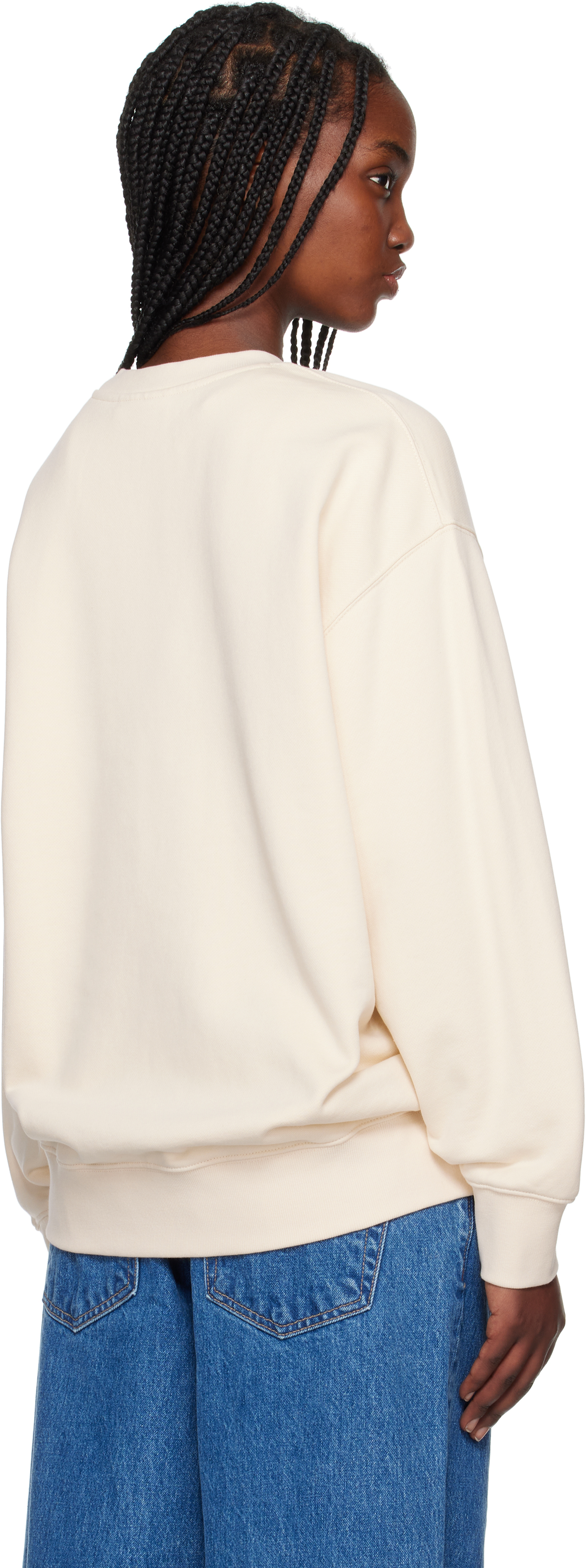 Maison Kitsuné Beige Baby Fox Patch Oversize Sweatshirt In 0134 Marble