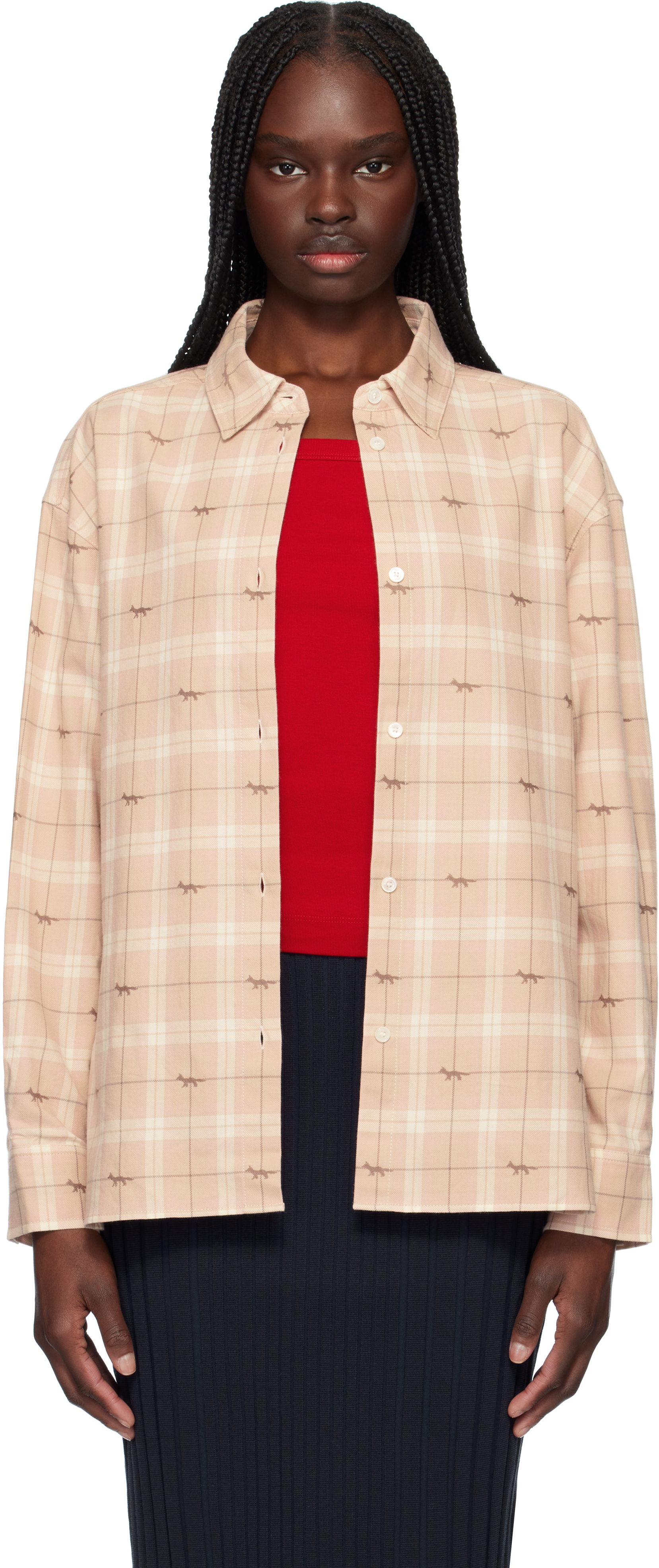 MAISON KITSUNÉ PINK LIGHT OVERSHIRT