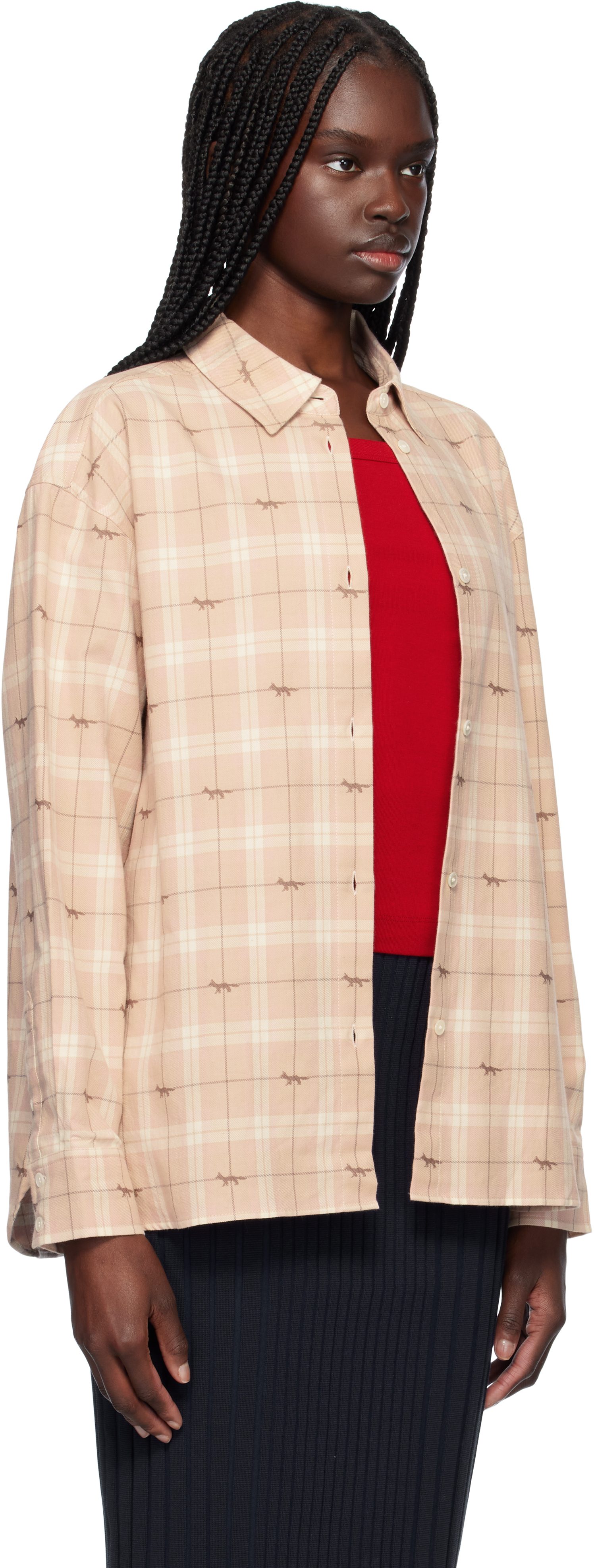 MAISON KITSUNÉ PINK LIGHT OVERSHIRT