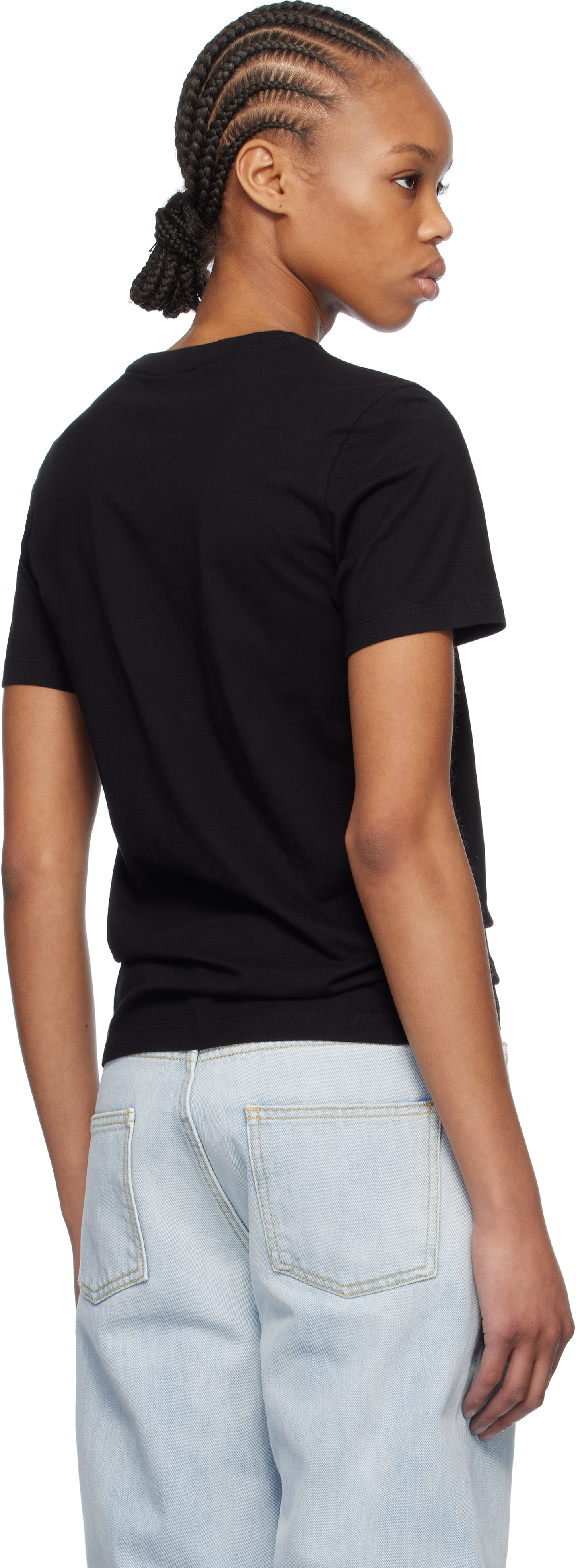 MAISON KITSUNÉ BLACK BABY FOX PATCH REGULAR T-SHIRT 