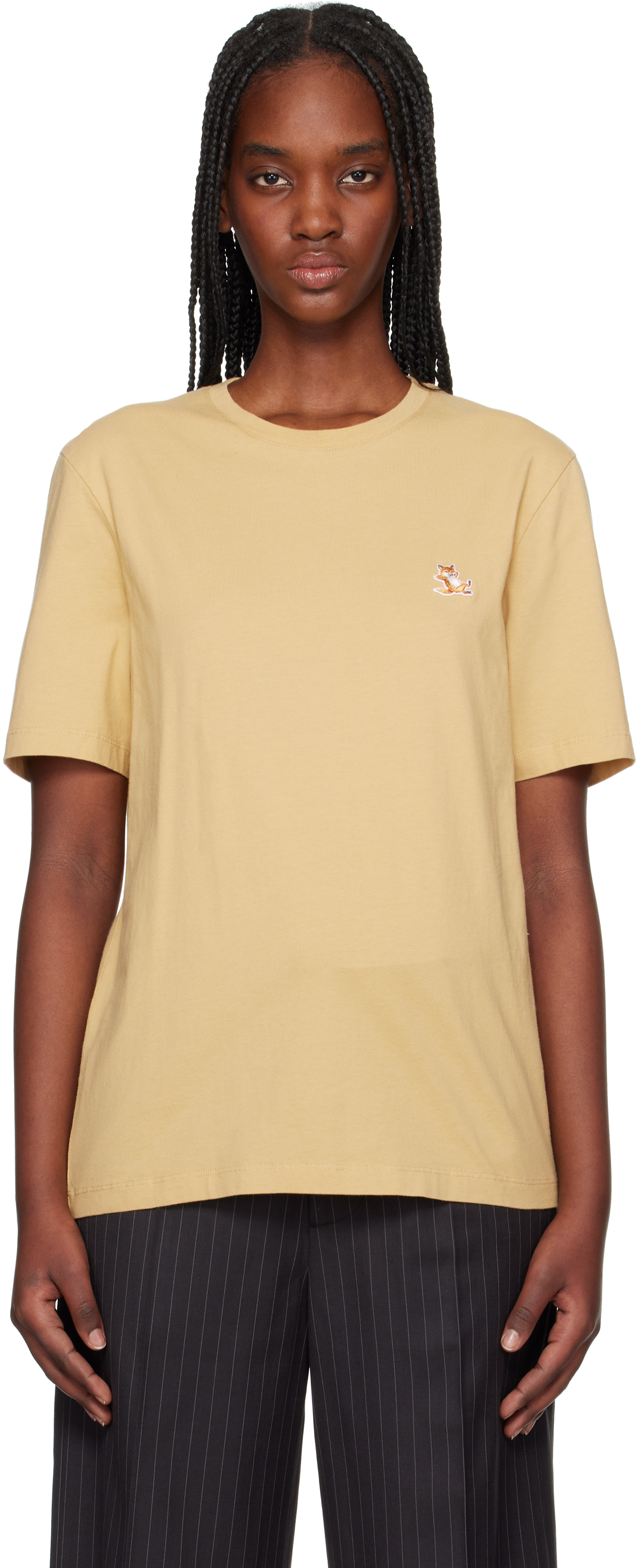 ★24SS★【MAISON KITSUNE】CHILLAX FOX PATCH REGULAR T-SHIRT CHILLAX FOX PATCH REGULAR TEE-SHIRT | Maison Kitsuné