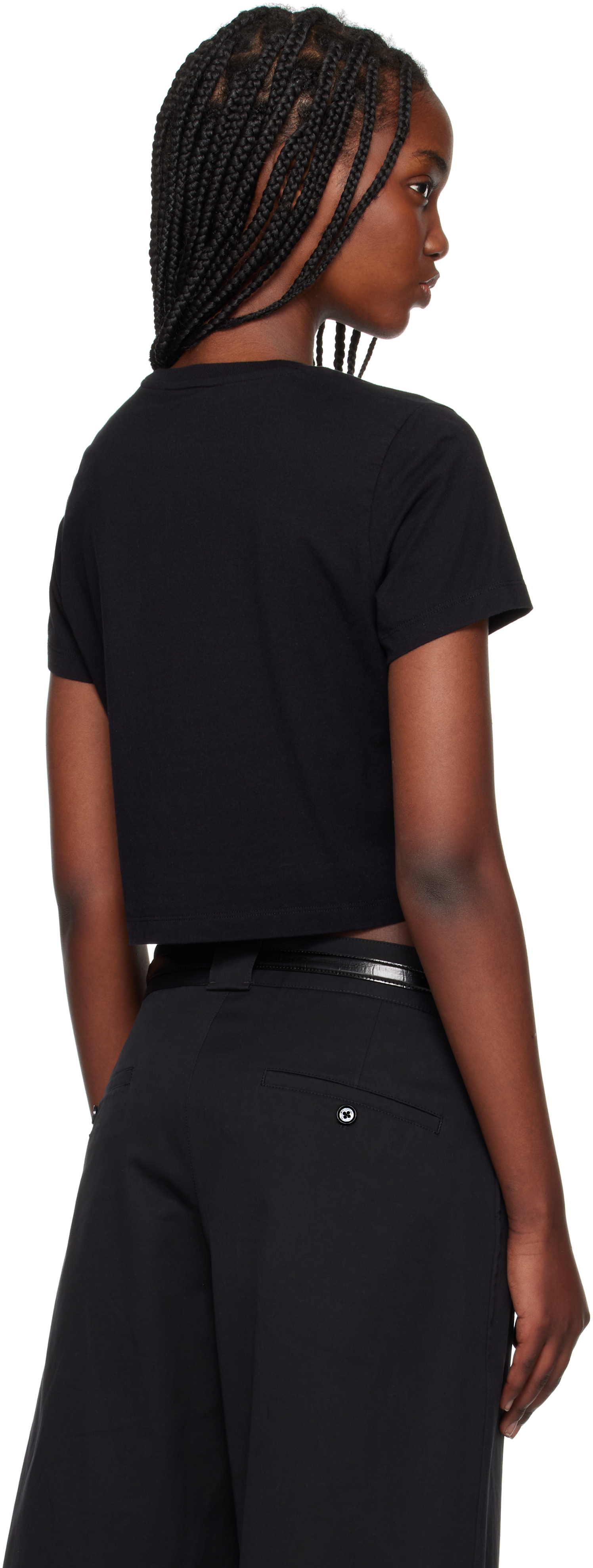 MAISON KITSUNÉ BLACK BABY FOX PATCH BABY T-SHIRT 